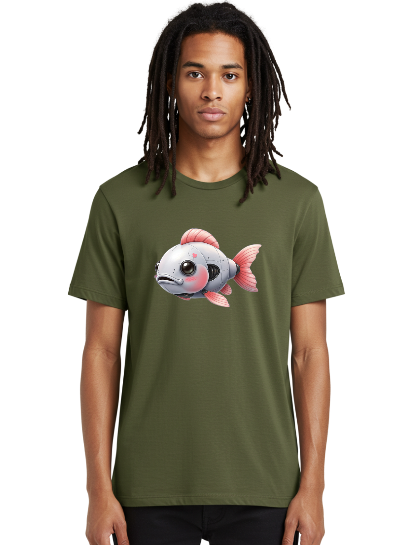 Robot-Fish-2 Men'S Graphic Tee, 100% Cotton, Comfortable Casual Summer Wear, Machine Washable, Vintage Camera, Old Camera, Antique Camera, Black Camera, Classic Photography, Photography Equipment, Nostalgic Device, Film Camera, Camera Art Bal245 26