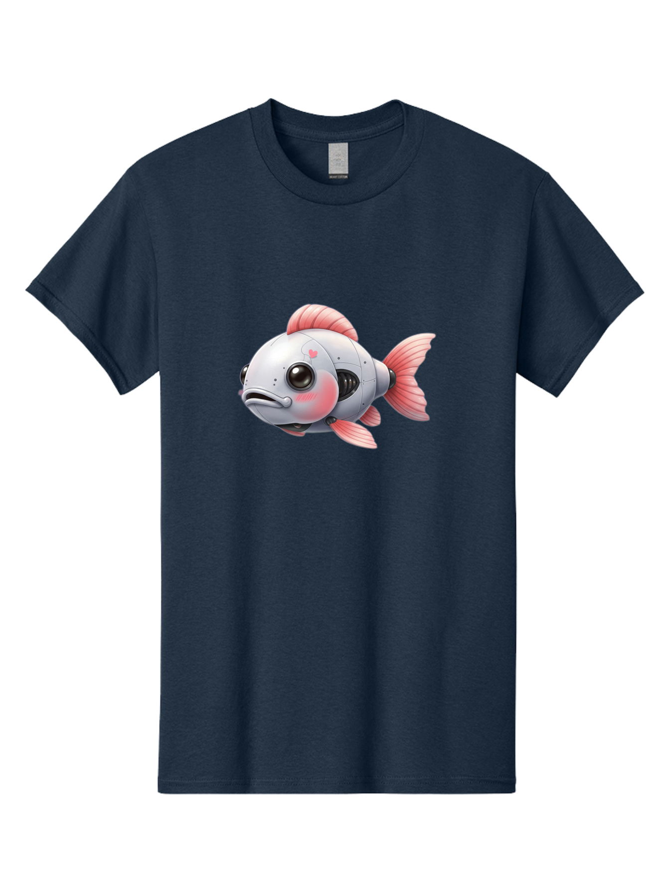 Robot-Fish-2 Men'S Graphic Tee, 100% Cotton, Comfortable Casual Summer Wear, Machine Washable, Vintage Camera, Old Camera, Antique Camera, Black Camera, Classic Photography, Photography Equipment, Nostalgic Device, Film Camera, Camera Art Bal245