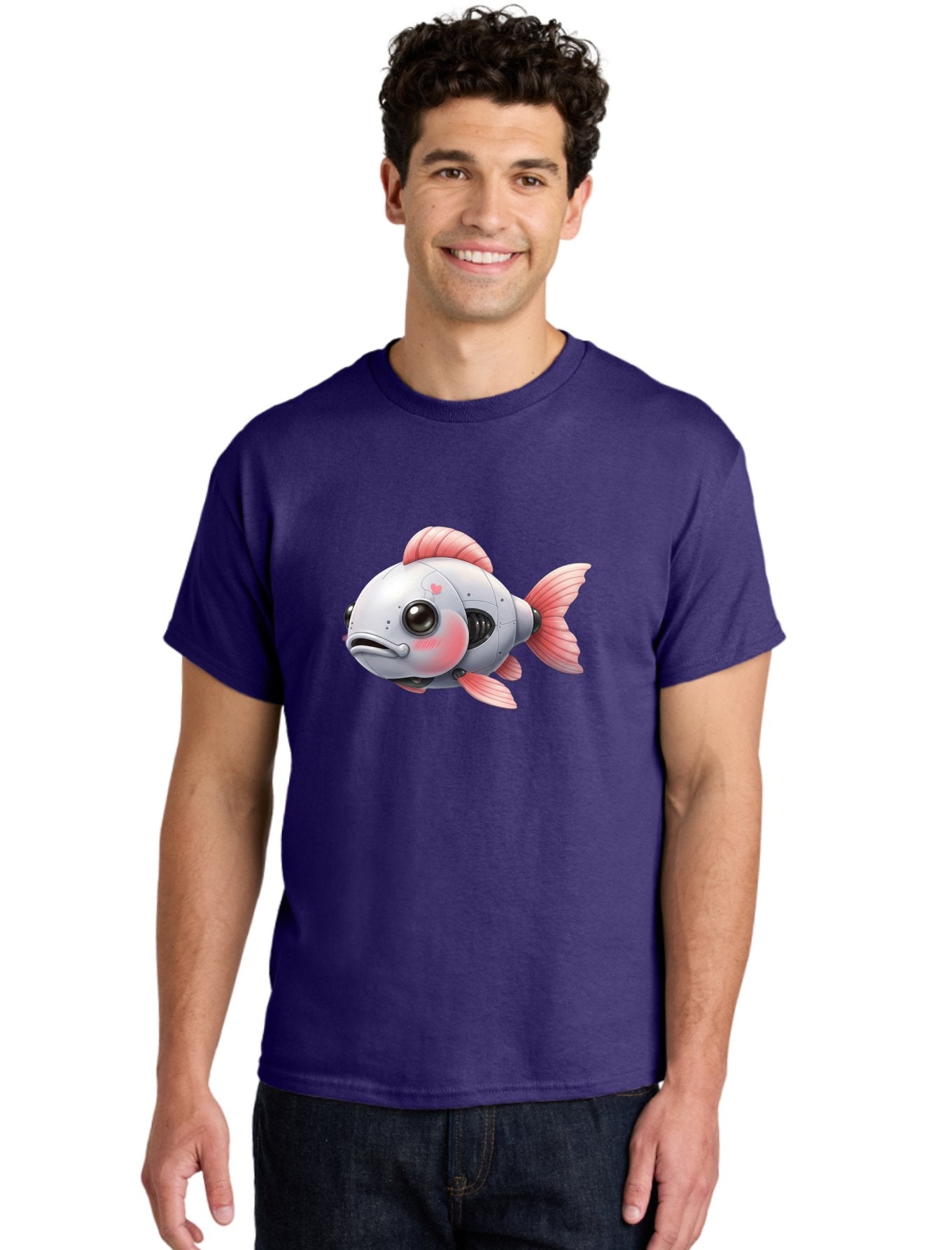 Robot-Fish-2 Men'S Graphic Tee, 100% Cotton, Comfortable Casual Summer Wear, Machine Washable, Vintage Camera, Old Camera, Antique Camera, Black Camera, Classic Photography, Photography Equipment, Nostalgic Device, Film Camera, Camera Art Bal245 18