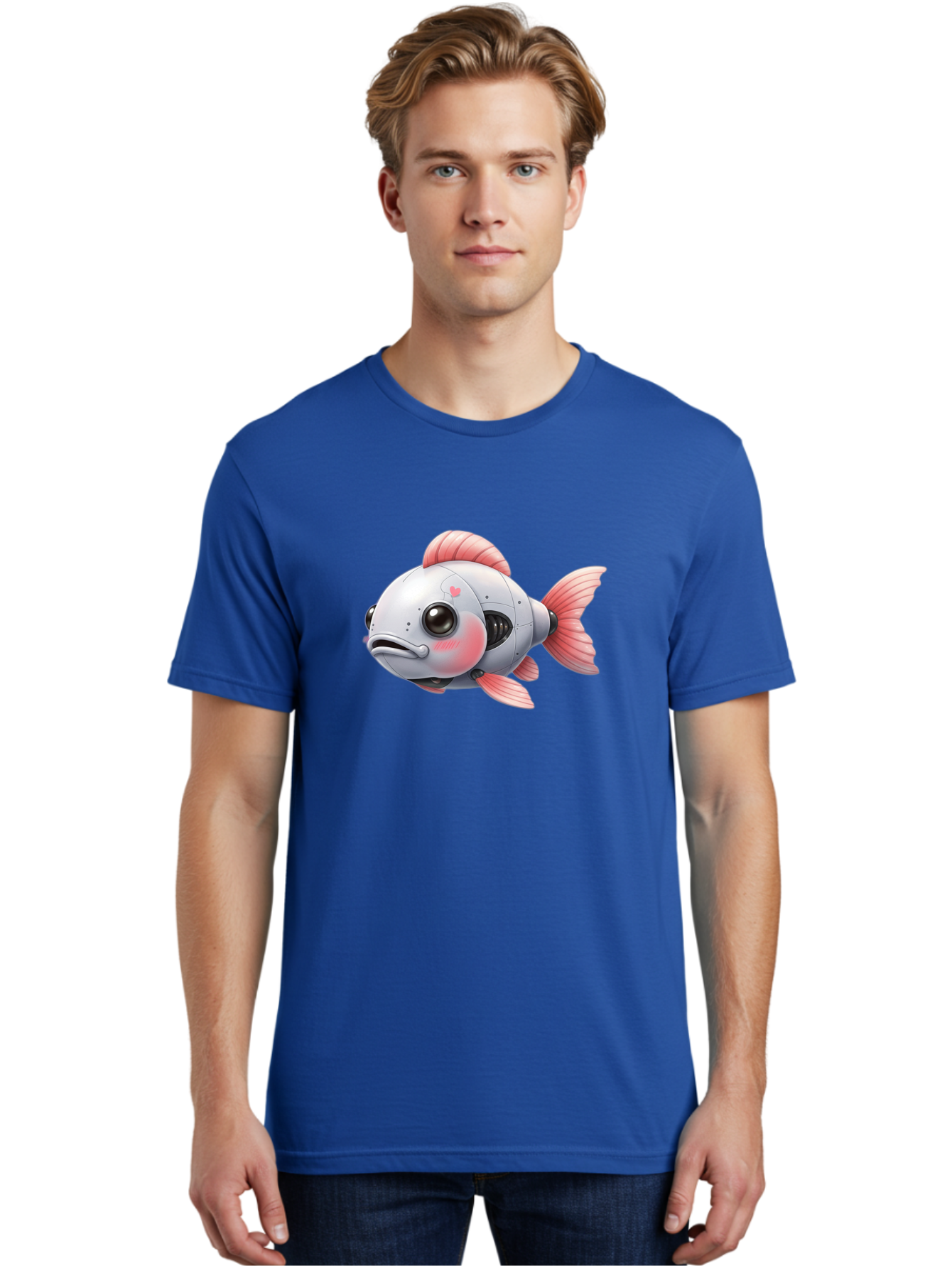 Robot-Fish-2 Men'S Graphic Tee, 100% Cotton, Comfortable Casual Summer Wear, Machine Washable, Vintage Camera, Old Camera, Antique Camera, Black Camera, Classic Photography, Photography Equipment, Nostalgic Device, Film Camera, Camera Art Bal245 21