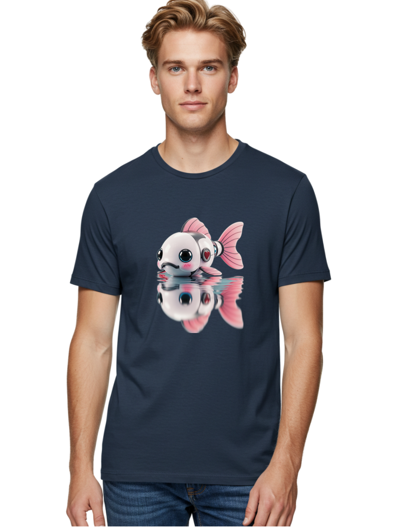 Robot-Fish-3 Men'S Graphic Tee, 100% Cotton, Comfortable Casual Summer Wear, Machine Washable, Vintage Camera, Old Camera, Antique Camera, Black Camera, Classic Photography, Photography Equipment, Nostalgic Device, Film Camera, Camera Art Bal246 25
