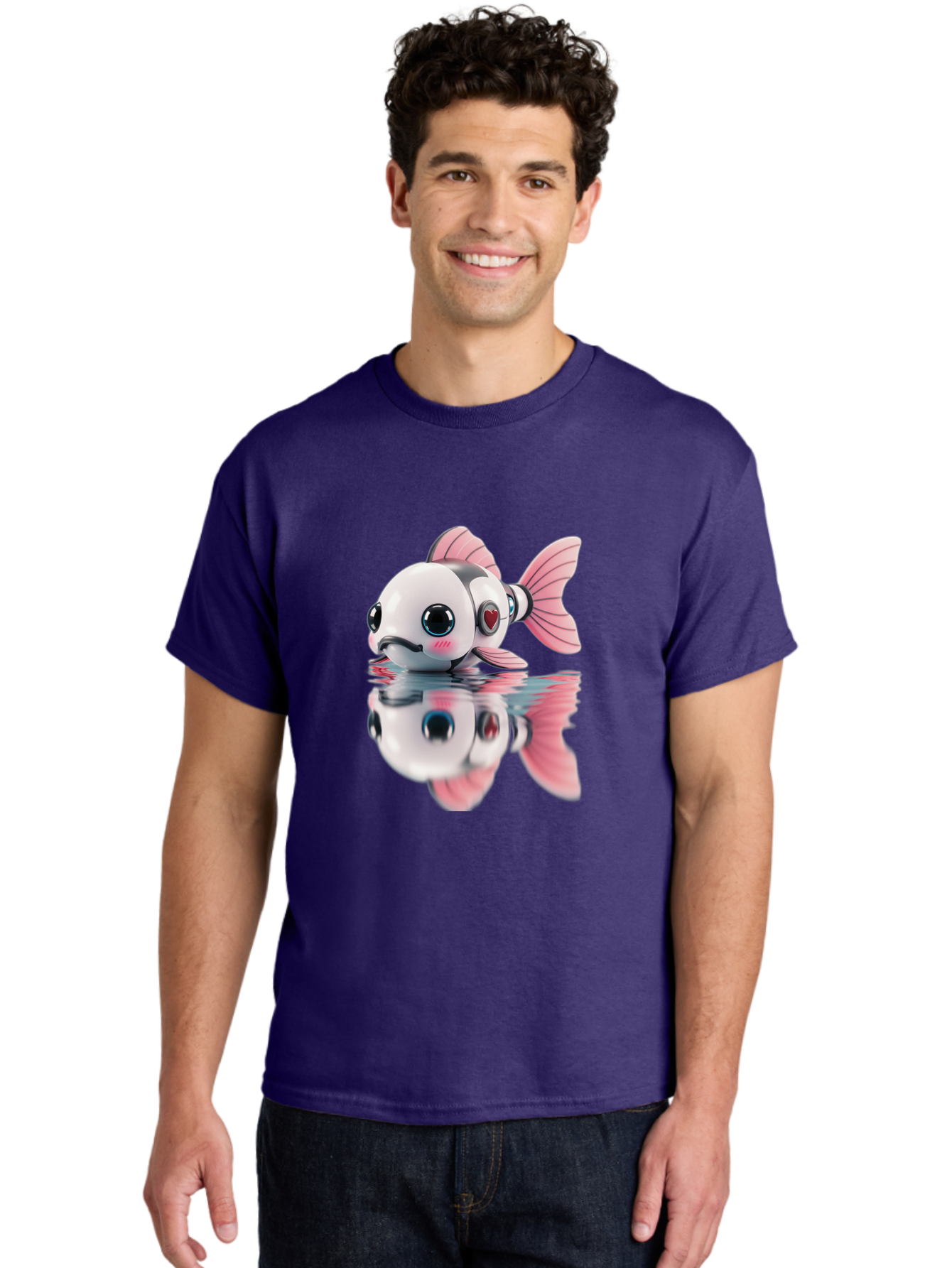 Robot-Fish-3 Men'S Graphic Tee, 100% Cotton, Comfortable Casual Summer Wear, Machine Washable, Vintage Camera, Old Camera, Antique Camera, Black Camera, Classic Photography, Photography Equipment, Nostalgic Device, Film Camera, Camera Art Bal246 16