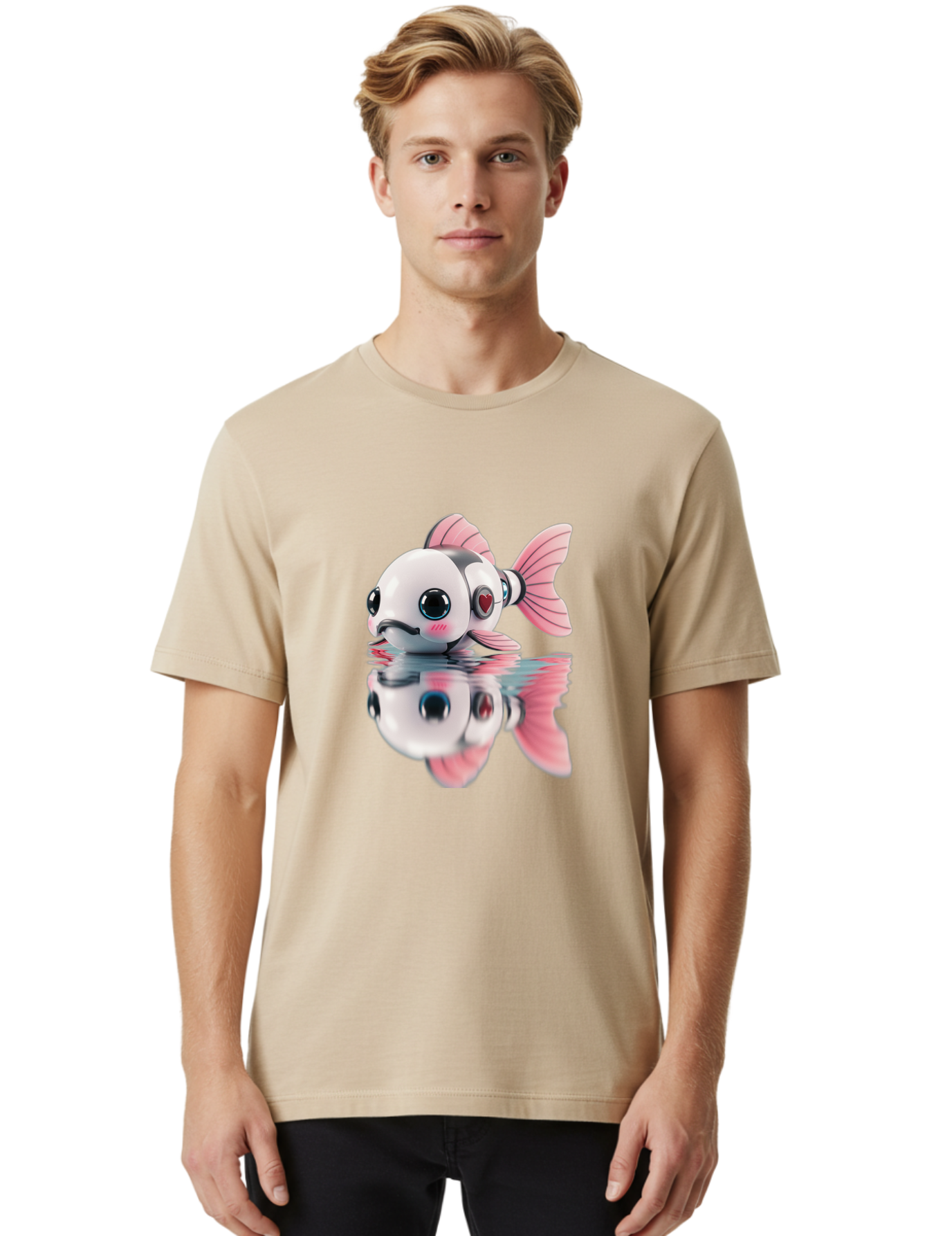 Robot-Fish-3 Men'S Graphic Tee, 100% Cotton, Comfortable Casual Summer Wear, Machine Washable, Vintage Camera, Old Camera, Antique Camera, Black Camera, Classic Photography, Photography Equipment, Nostalgic Device, Film Camera, Camera Art Bal246 29