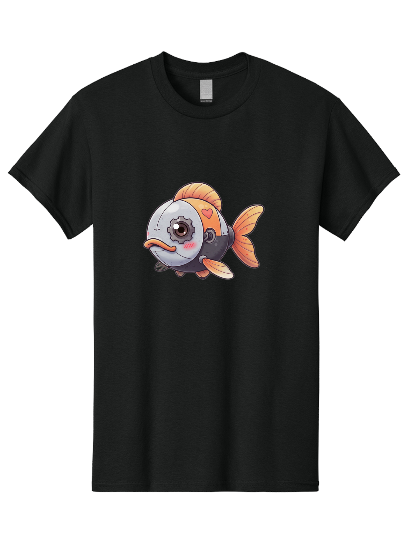 Robot-Fish-4 Men'S Graphic Tee, 100% Cotton, Comfortable Casual Summer Wear, Machine Washable, Vintage Camera, Old Camera, Antique Camera, Black Camera, Classic Photography, Photography Equipment, Nostalgic Device, Film Camera, Camera Art Bal247 3