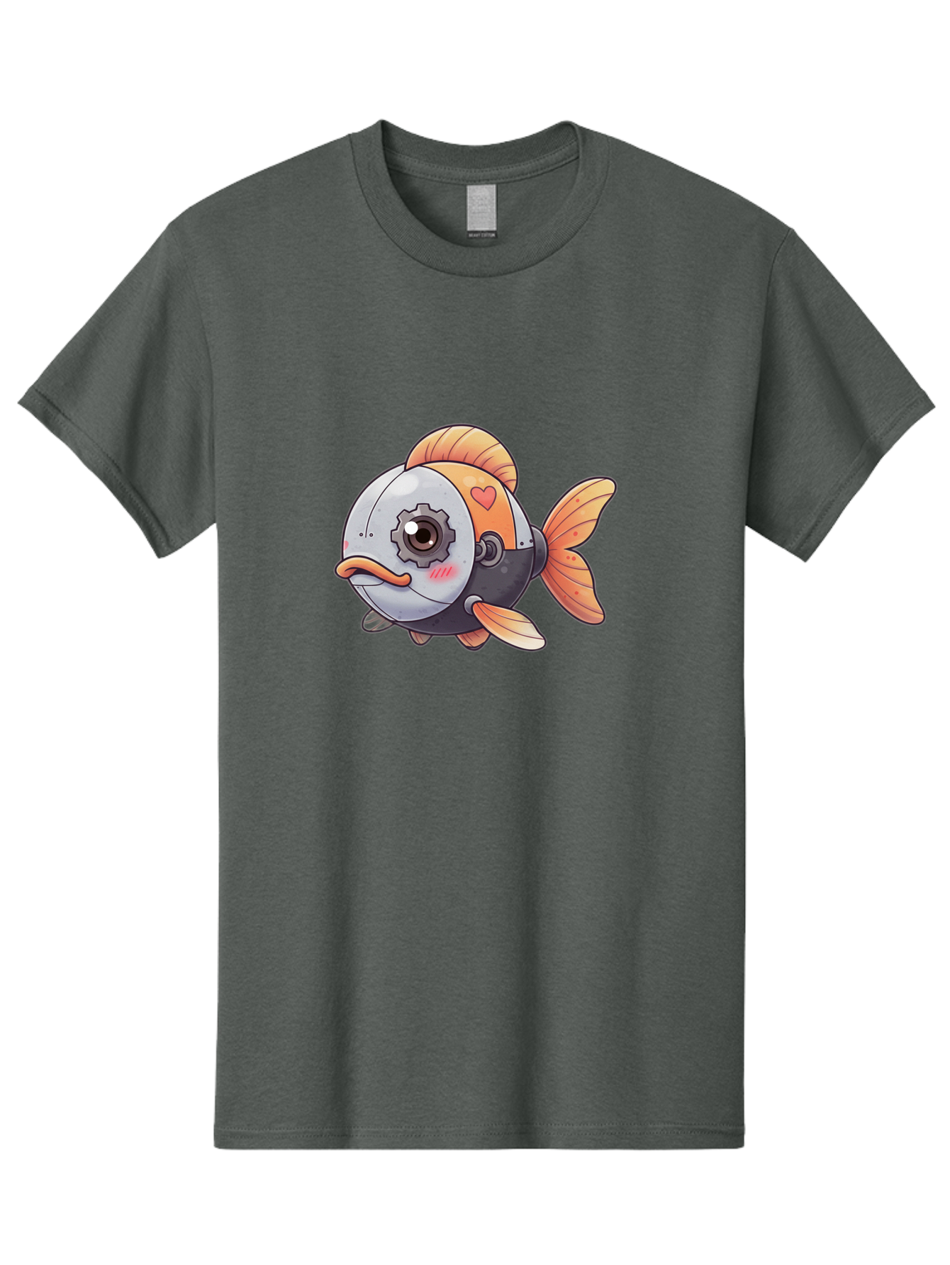 Robot-Fish-4 Men'S Graphic Tee, 100% Cotton, Comfortable Casual Summer Wear, Machine Washable, Vintage Camera, Old Camera, Antique Camera, Black Camera, Classic Photography, Photography Equipment, Nostalgic Device, Film Camera, Camera Art Bal247