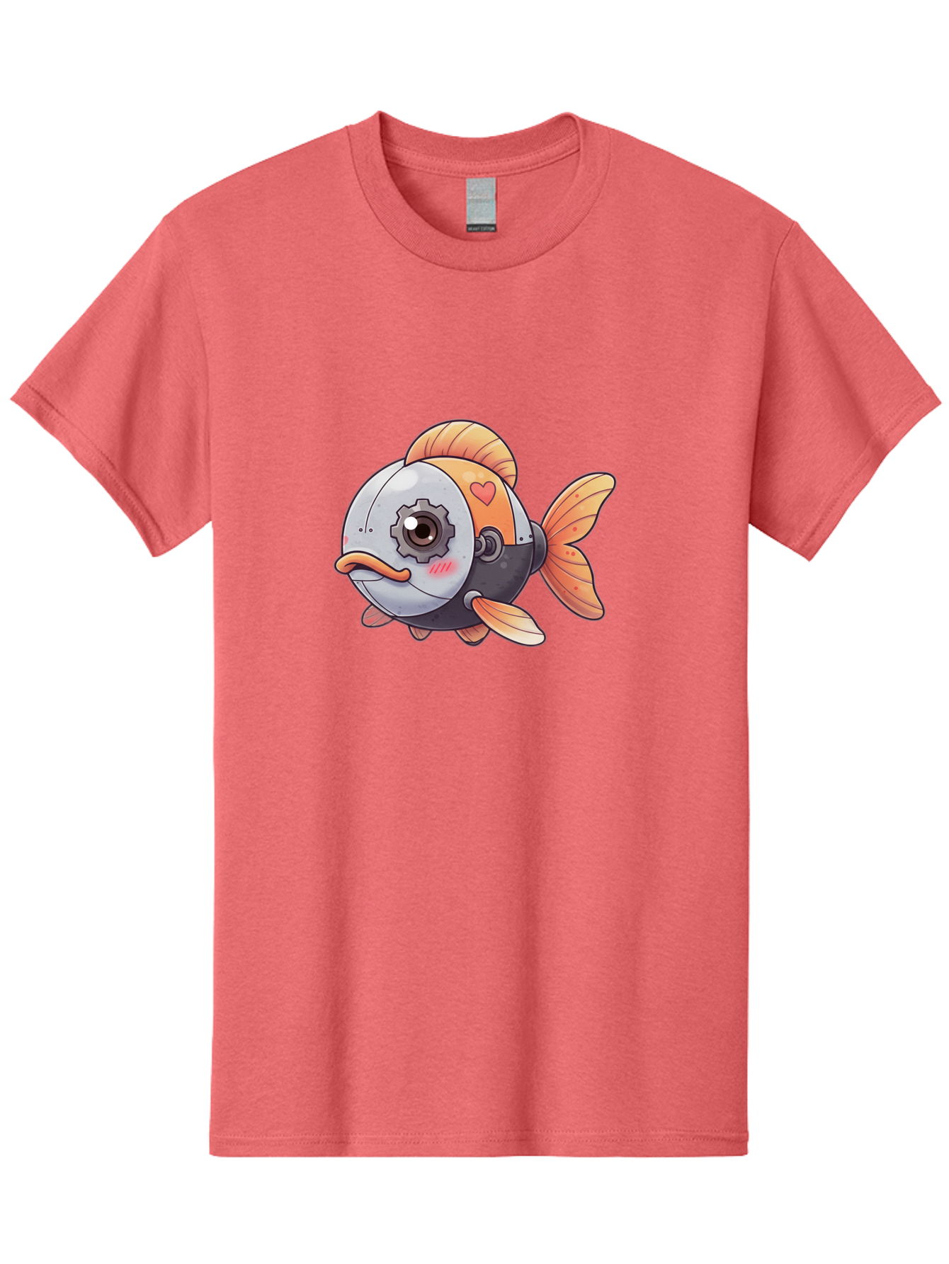 Robot-Fish-4 Men'S Graphic Tee, 100% Cotton, Comfortable Casual Summer Wear, Machine Washable, Vintage Camera, Old Camera, Antique Camera, Black Camera, Classic Photography, Photography Equipment, Nostalgic Device, Film Camera, Camera Art Bal247 6