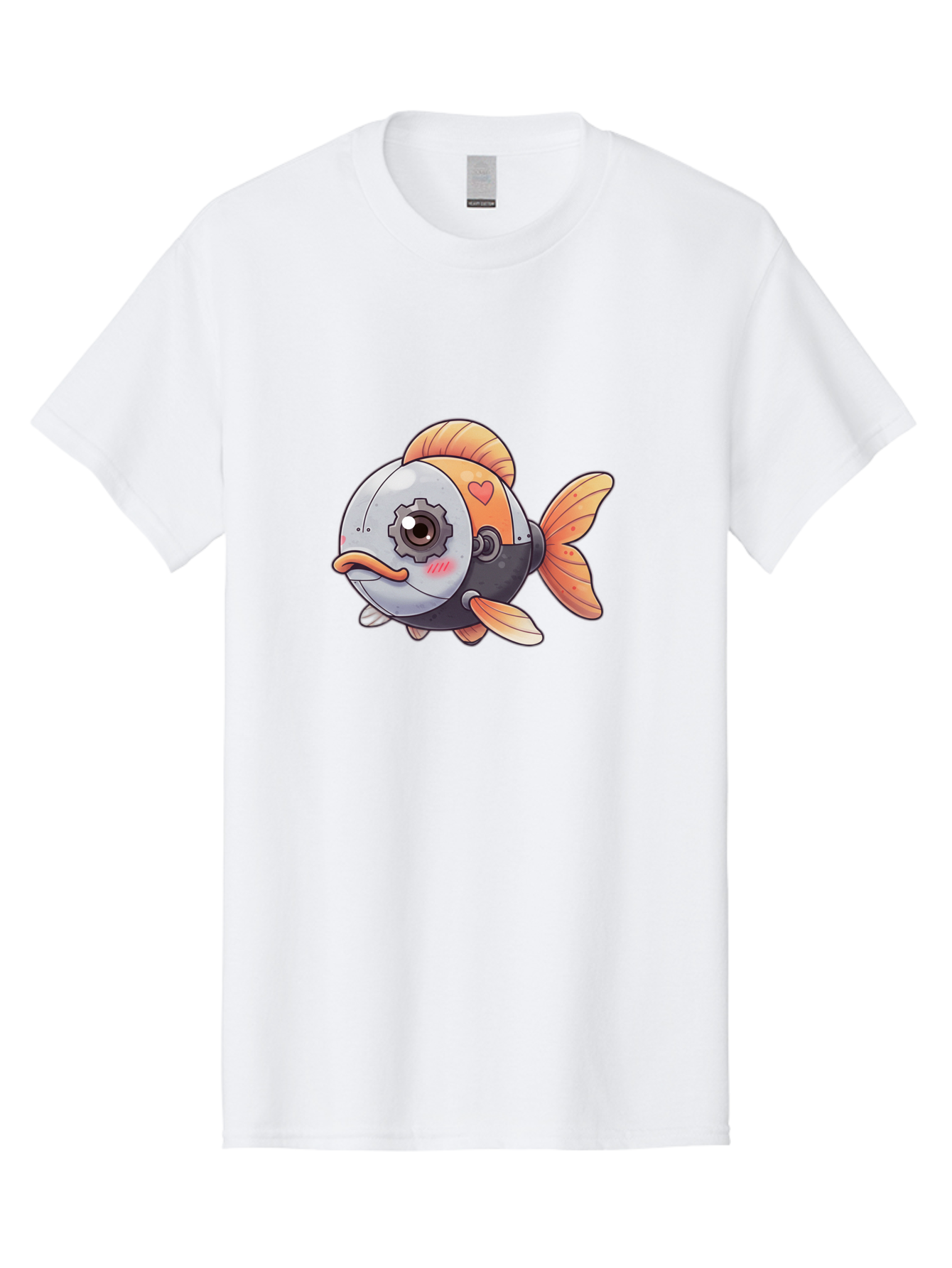 Robot-Fish-4 Men'S Graphic Tee, 100% Cotton, Comfortable Casual Summer Wear, Machine Washable, Vintage Camera, Old Camera, Antique Camera, Black Camera, Classic Photography, Photography Equipment, Nostalgic Device, Film Camera, Camera Art Bal247 12