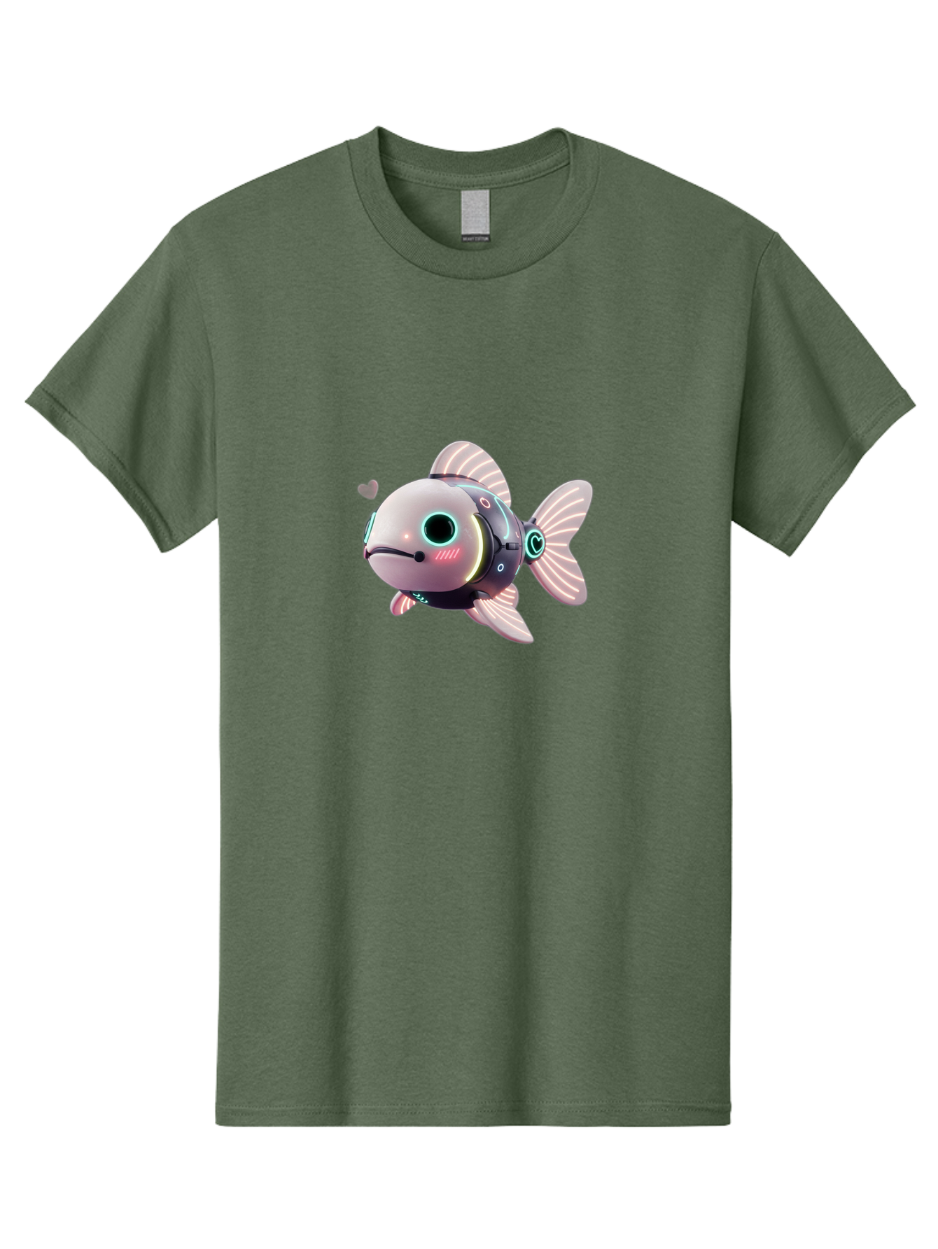 Robot-Fish-5 Men'S Graphic Tee, 100% Cotton, Comfortable Casual Summer Wear, Machine Washable, Vintage Camera, Old Camera, Antique Camera, Black Camera, Classic Photography, Photography Equipment, Nostalgic Device, Film Camera, Camera Art Bal248 5