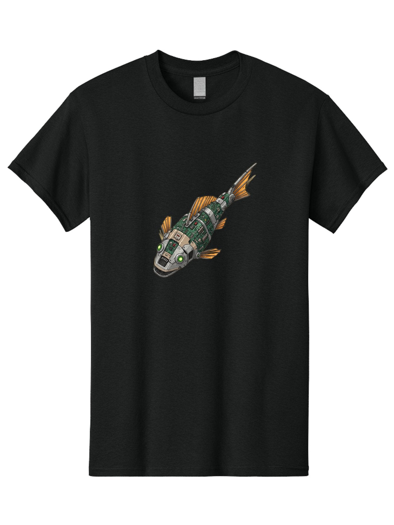 Robot-Fish-6 Men'S Graphic Tee, 100% Cotton, Comfortable Casual Summer Wear, Machine Washable, Vintage Camera, Old Camera, Antique Camera, Black Camera, Classic Photography, Photography Equipment, Nostalgic Device, Film Camera, Camera Art Bal249
