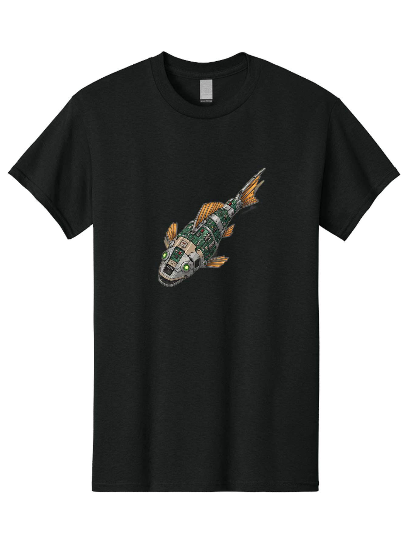 Robot-Fish-6 Men'S Graphic Tee, 100% Cotton, Comfortable Casual Summer Wear, Machine Washable, Vintage Camera, Old Camera, Antique Camera, Black Camera, Classic Photography, Photography Equipment, Nostalgic Device, Film Camera, Camera Art Bal249 10