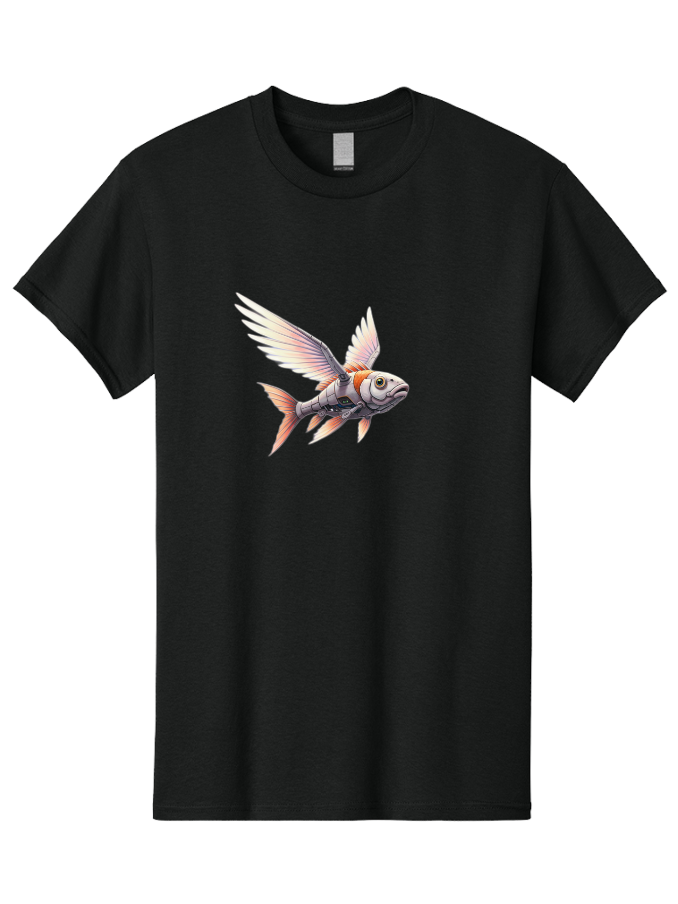 Robot-Fish-Flying Men'S Graphic Tee, 100% Cotton, Comfortable Casual Summer Wear, Machine Washable, Vintage Camera, Old Camera, Antique Camera, Black Camera, Classic Photography, Photography Equipment, Nostalgic Device, Film Camera, Camera Art Bal250