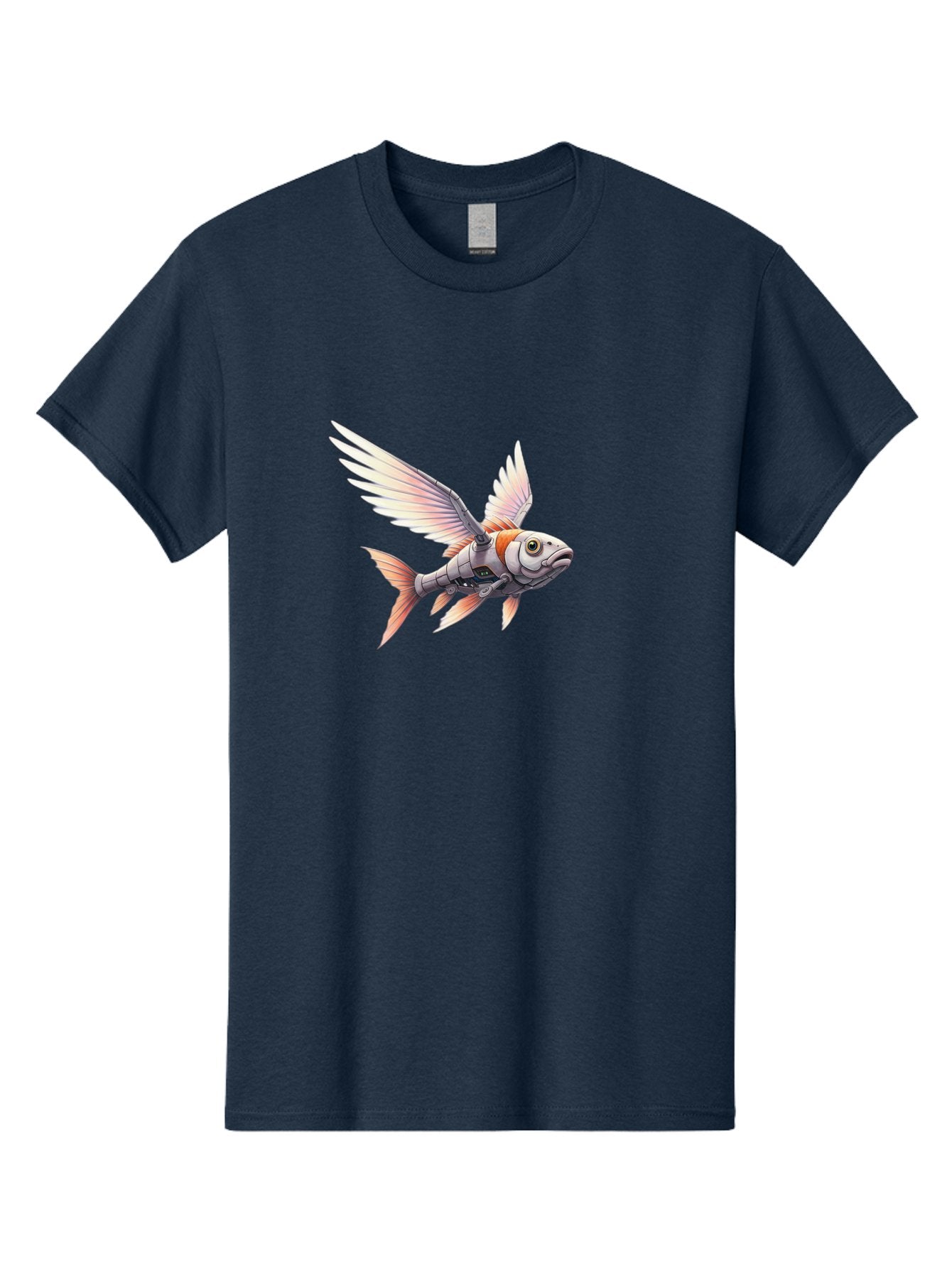 Robot-Fish-Flying Men'S Graphic Tee, 100% Cotton, Comfortable Casual Summer Wear, Machine Washable, Vintage Camera, Old Camera, Antique Camera, Black Camera, Classic Photography, Photography Equipment, Nostalgic Device, Film Camera, Camera Art Bal250 8