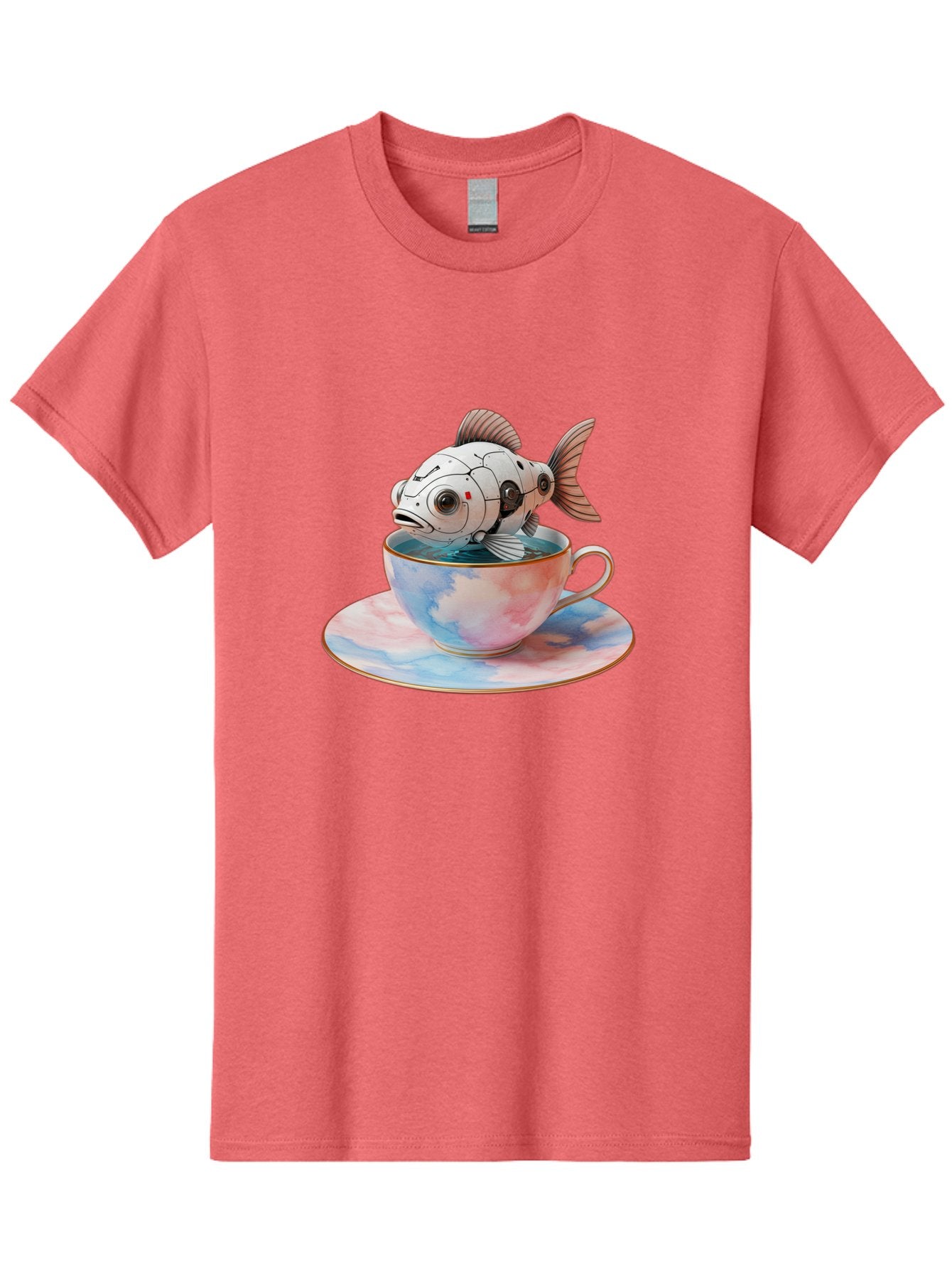 Robot-Fish-In-Tea-Cup Men'S Graphic Tee, 100% Cotton, Comfortable Casual Summer Wear, Machine Washable, Vintage Camera, Old Camera, Antique Camera, Black Camera, Classic Photography, Photography Equipment, Nostalgic Device, Film Camera, Bal251 5