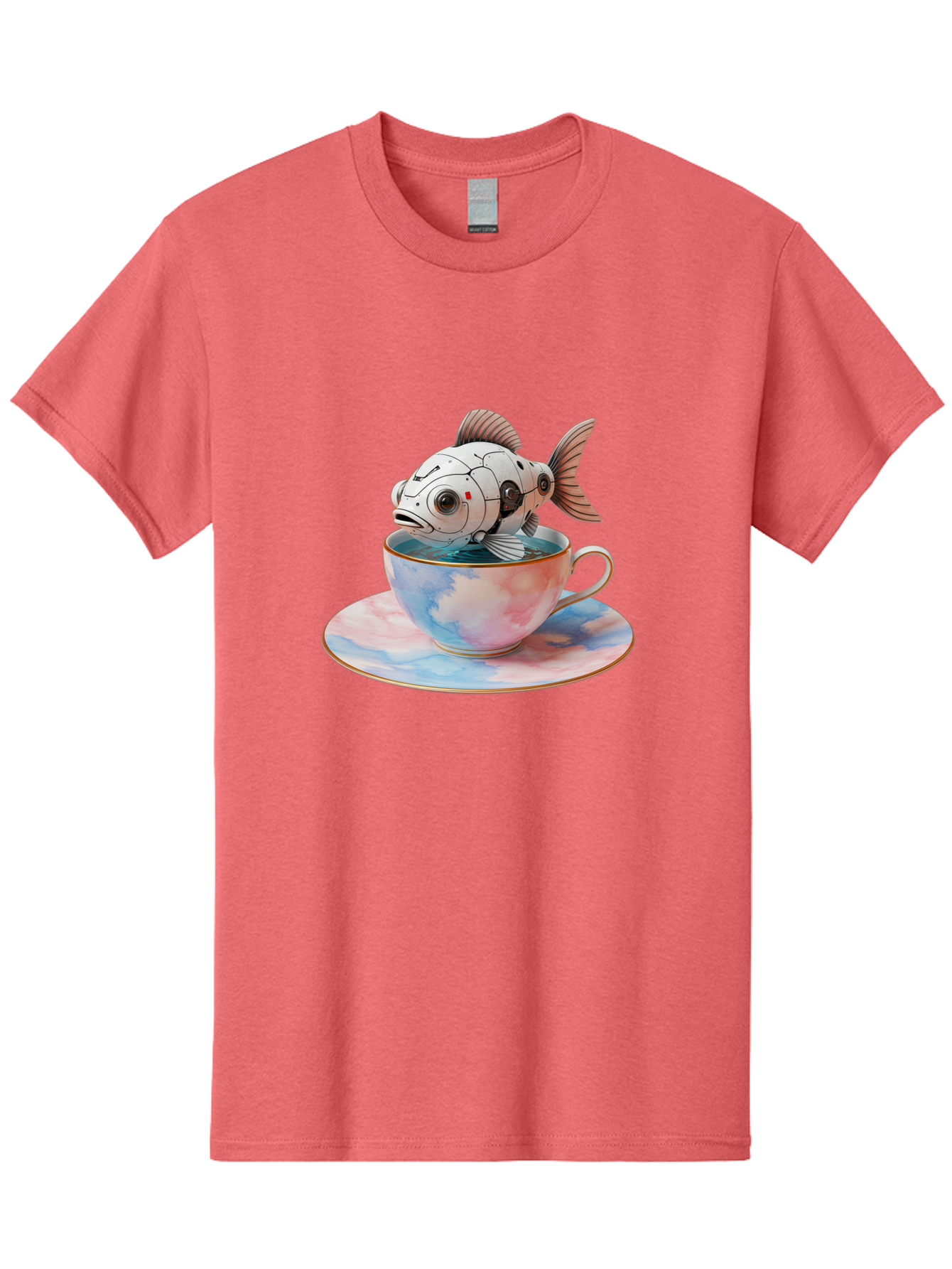 Robot-Fish-In-Tea-Cup Men'S Graphic Tee, 100% Cotton, Comfortable Casual Summer Wear, Machine Washable, Vintage Camera, Old Camera, Antique Camera, Black Camera, Classic Photography, Photography Equipment, Nostalgic Device, Film Camera, Bal251 8