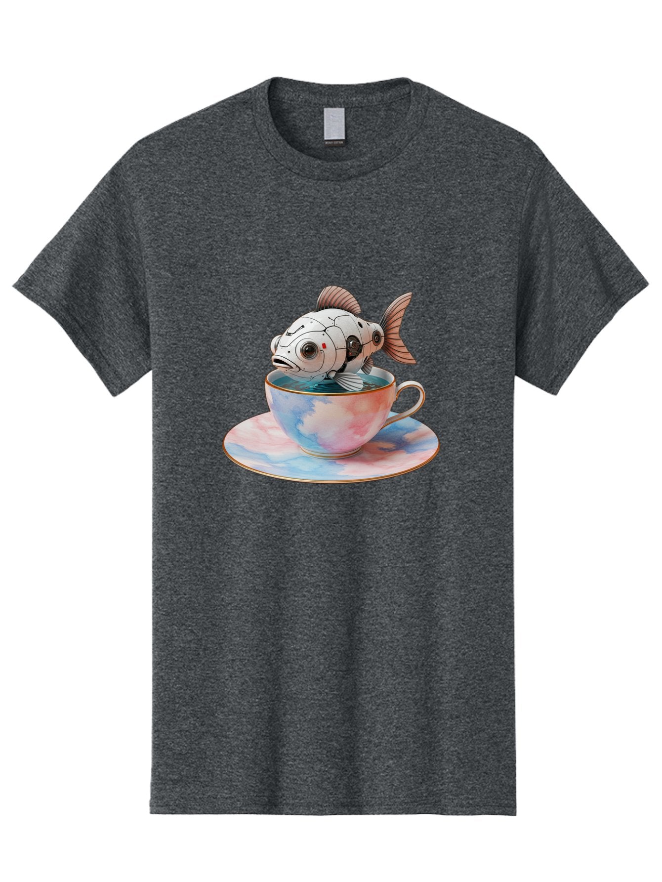 Robot-Fish-In-Tea-Cup Men'S Graphic Tee, 100% Cotton, Comfortable Casual Summer Wear, Machine Washable, Vintage Camera, Old Camera, Antique Camera, Black Camera, Classic Photography, Photography Equipment, Nostalgic Device, Film Camera, Bal251 13