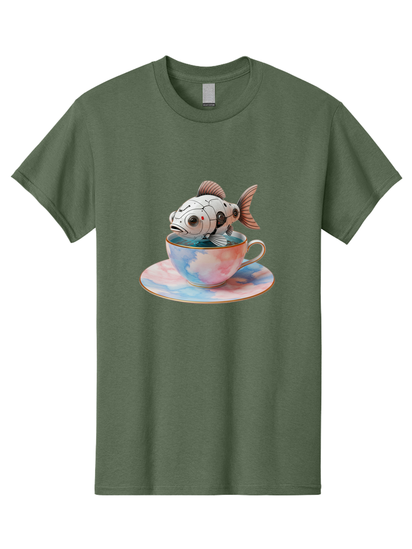 Robot-Fish-In-Tea-Cup Men'S Graphic Tee, 100% Cotton, Comfortable Casual Summer Wear, Machine Washable, Vintage Camera, Old Camera, Antique Camera, Black Camera, Classic Photography, Photography Equipment, Nostalgic Device, Film Camera, Bal251 4