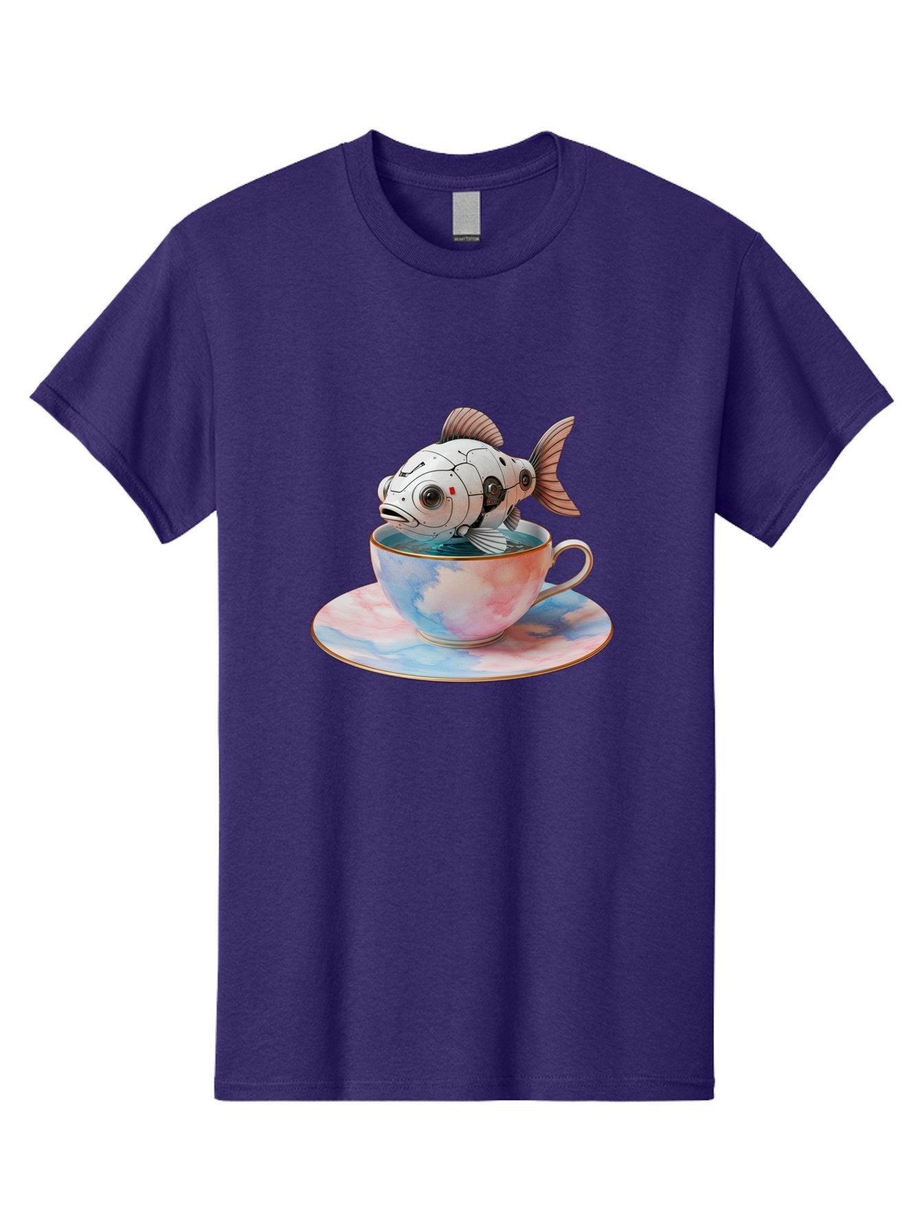 Robot-Fish-In-Tea-Cup Men'S Graphic Tee, 100% Cotton, Comfortable Casual Summer Wear, Machine Washable, Vintage Camera, Old Camera, Antique Camera, Black Camera, Classic Photography, Photography Equipment, Nostalgic Device, Film Camera, Bal251 3