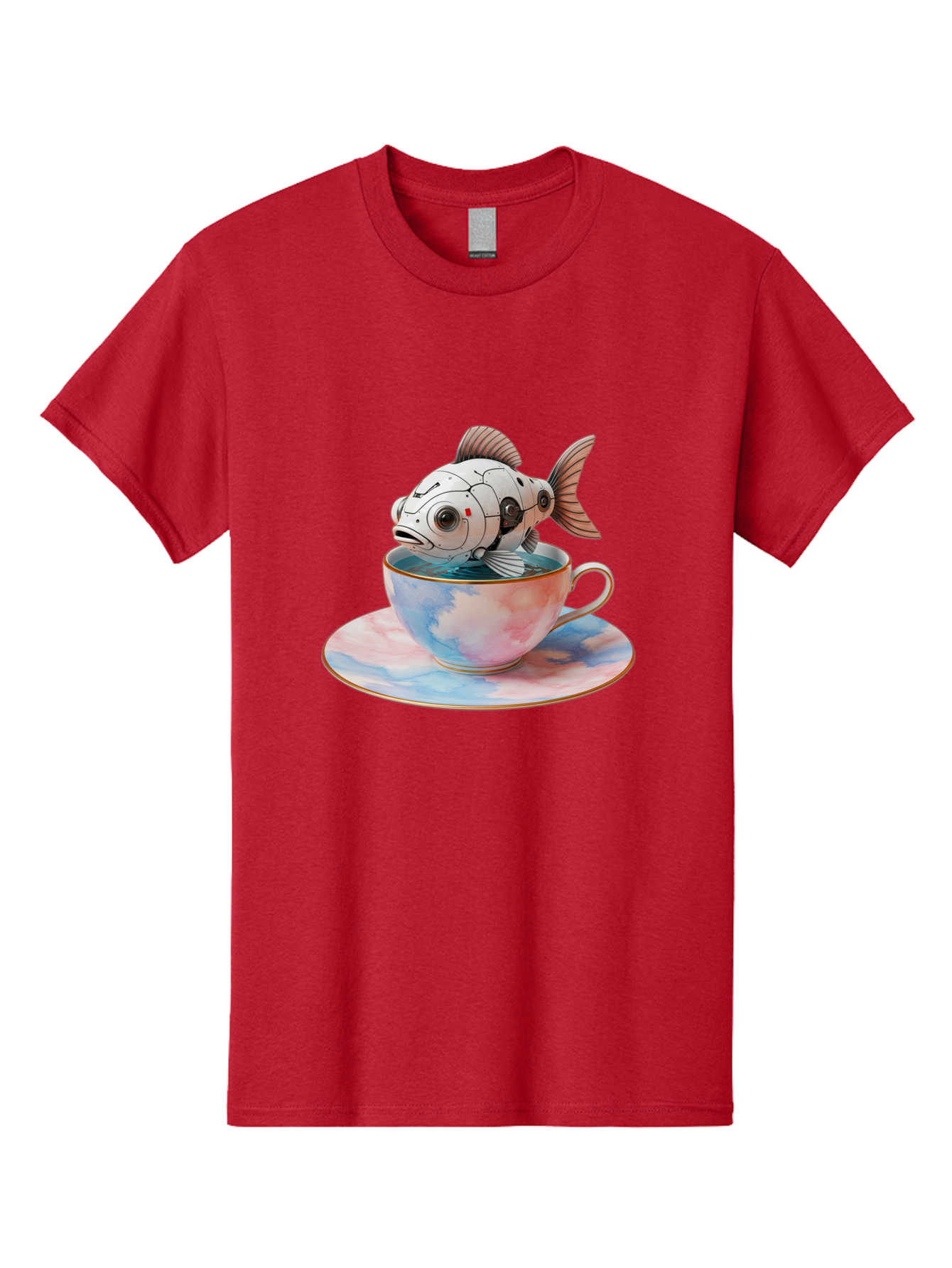 Robot-Fish-In-Tea-Cup Men'S Graphic Tee, 100% Cotton, Comfortable Casual Summer Wear, Machine Washable, Vintage Camera, Old Camera, Antique Camera, Black Camera, Classic Photography, Photography Equipment, Nostalgic Device, Film Camera, Bal251 14