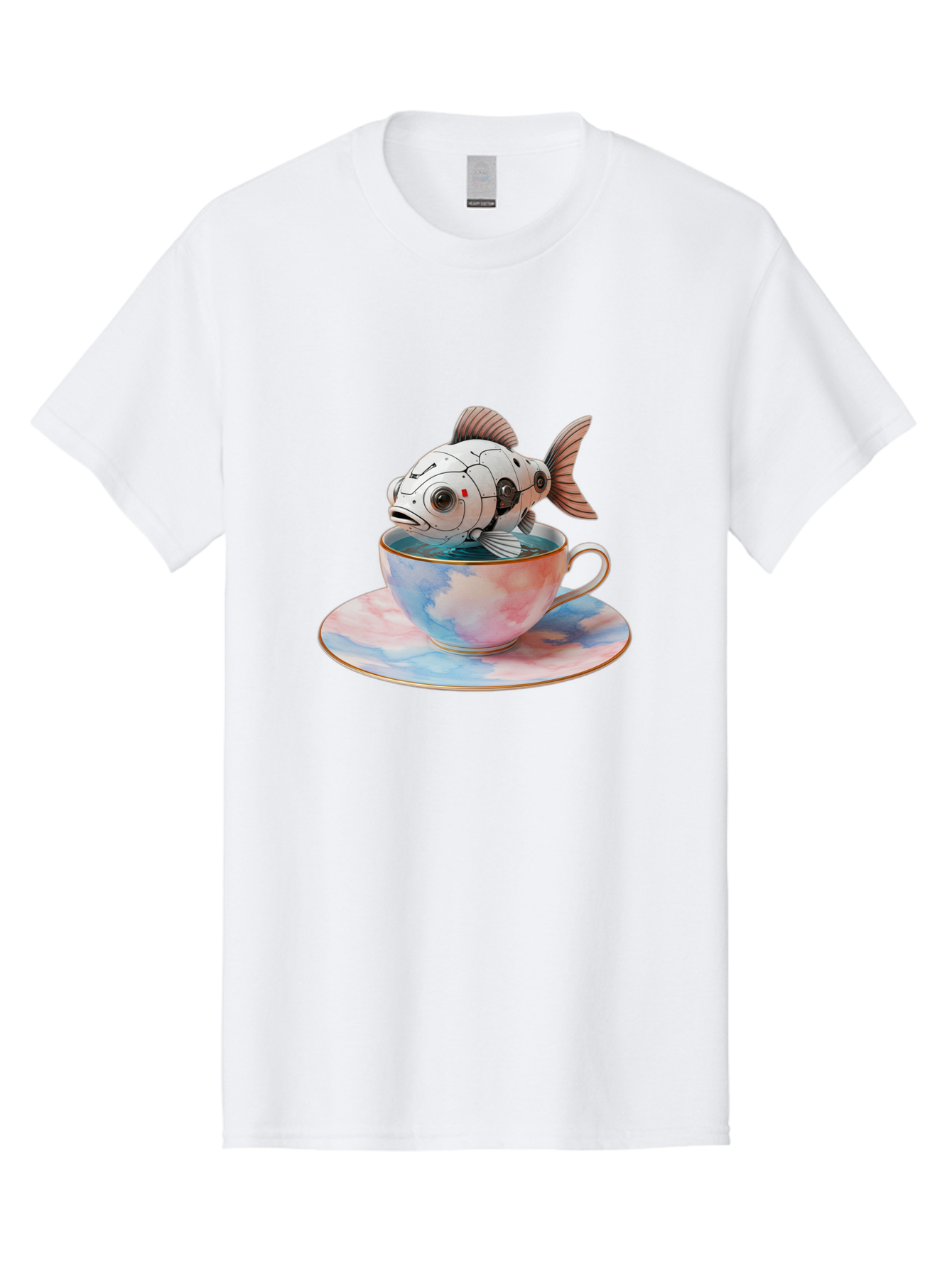 Robot-Fish-In-Tea-Cup Men'S Graphic Tee, 100% Cotton, Comfortable Casual Summer Wear, Machine Washable, Vintage Camera, Old Camera, Antique Camera, Black Camera, Classic Photography, Photography Equipment, Nostalgic Device, Film Camera, Bal251 10