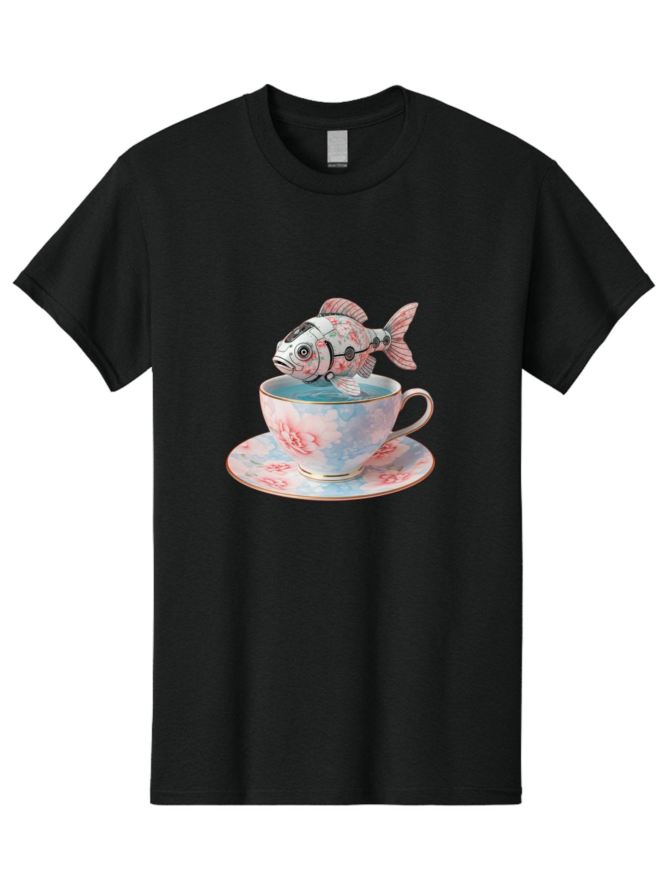 Robot-Fish-In-Teacup Men'S Graphic Tee, 100% Cotton, Comfortable Casual Summer Wear, Machine Washable, Vintage Camera, Old Camera, Antique Camera, Black Camera, Classic Photography, Photography Equipment, Nostalgic Device, Film Camera, Bal252 4