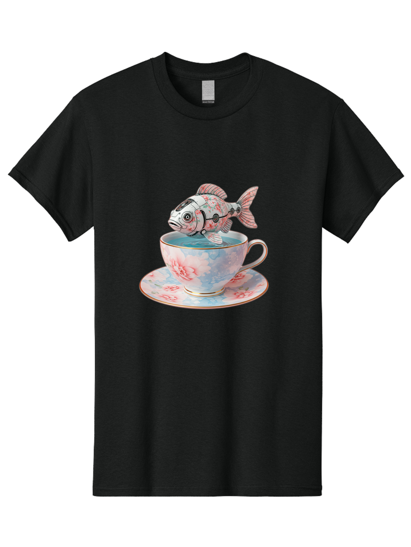 Robot-Fish-In-Teacup Men'S Graphic Tee, 100% Cotton, Comfortable Casual Summer Wear, Machine Washable, Vintage Camera, Old Camera, Antique Camera, Black Camera, Classic Photography, Photography Equipment, Nostalgic Device, Film Camera, Bal252 12