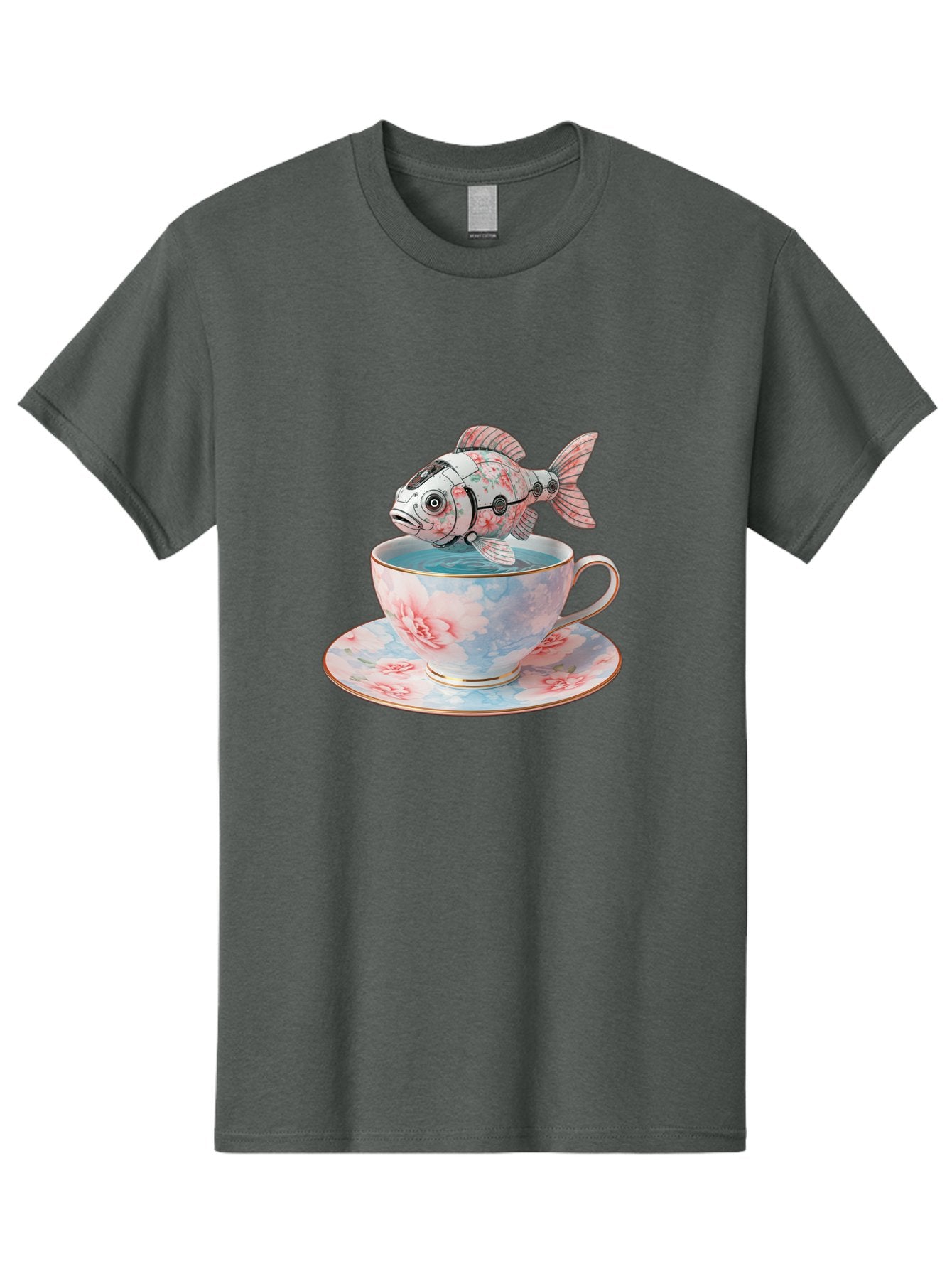Robot-Fish-In-Teacup Men'S Graphic Tee, 100% Cotton, Comfortable Casual Summer Wear, Machine Washable, Vintage Camera, Old Camera, Antique Camera, Black Camera, Classic Photography, Photography Equipment, Nostalgic Device, Film Camera, Bal252 5