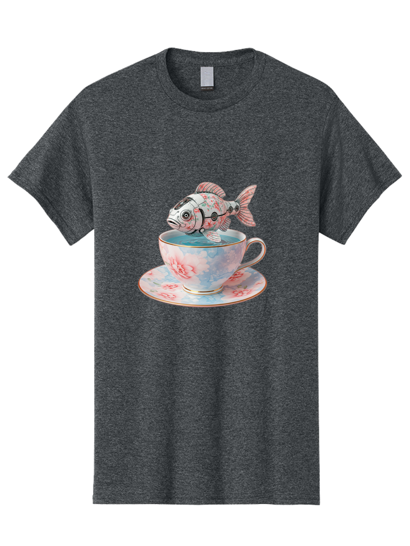 Robot-Fish-In-Teacup Men'S Graphic Tee, 100% Cotton, Comfortable Casual Summer Wear, Machine Washable, Vintage Camera, Old Camera, Antique Camera, Black Camera, Classic Photography, Photography Equipment, Nostalgic Device, Film Camera, Bal252 14