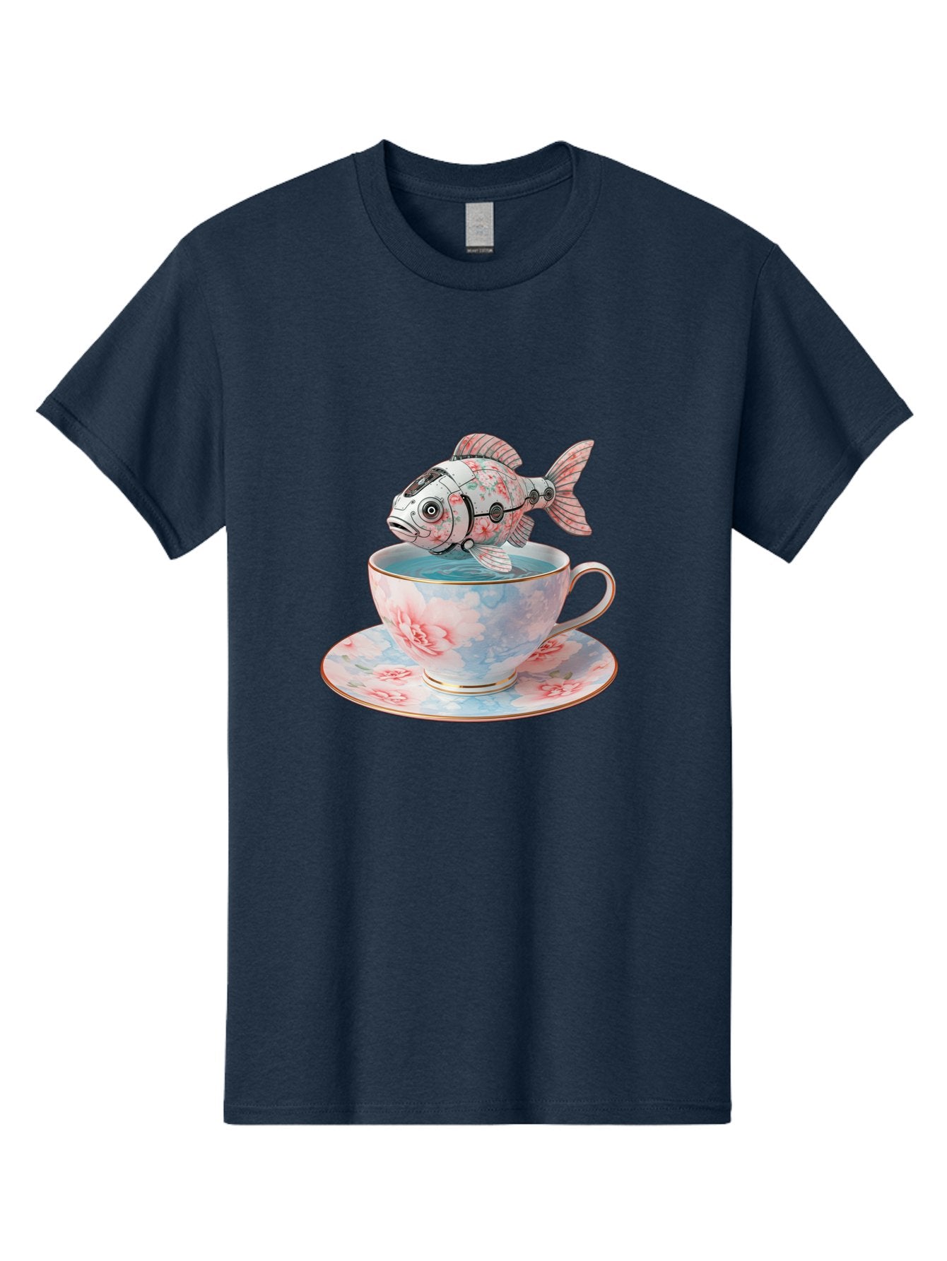 Robot-Fish-In-Teacup Men'S Graphic Tee, 100% Cotton, Comfortable Casual Summer Wear, Machine Washable, Vintage Camera, Old Camera, Antique Camera, Black Camera, Classic Photography, Photography Equipment, Nostalgic Device, Film Camera, Bal252 12
