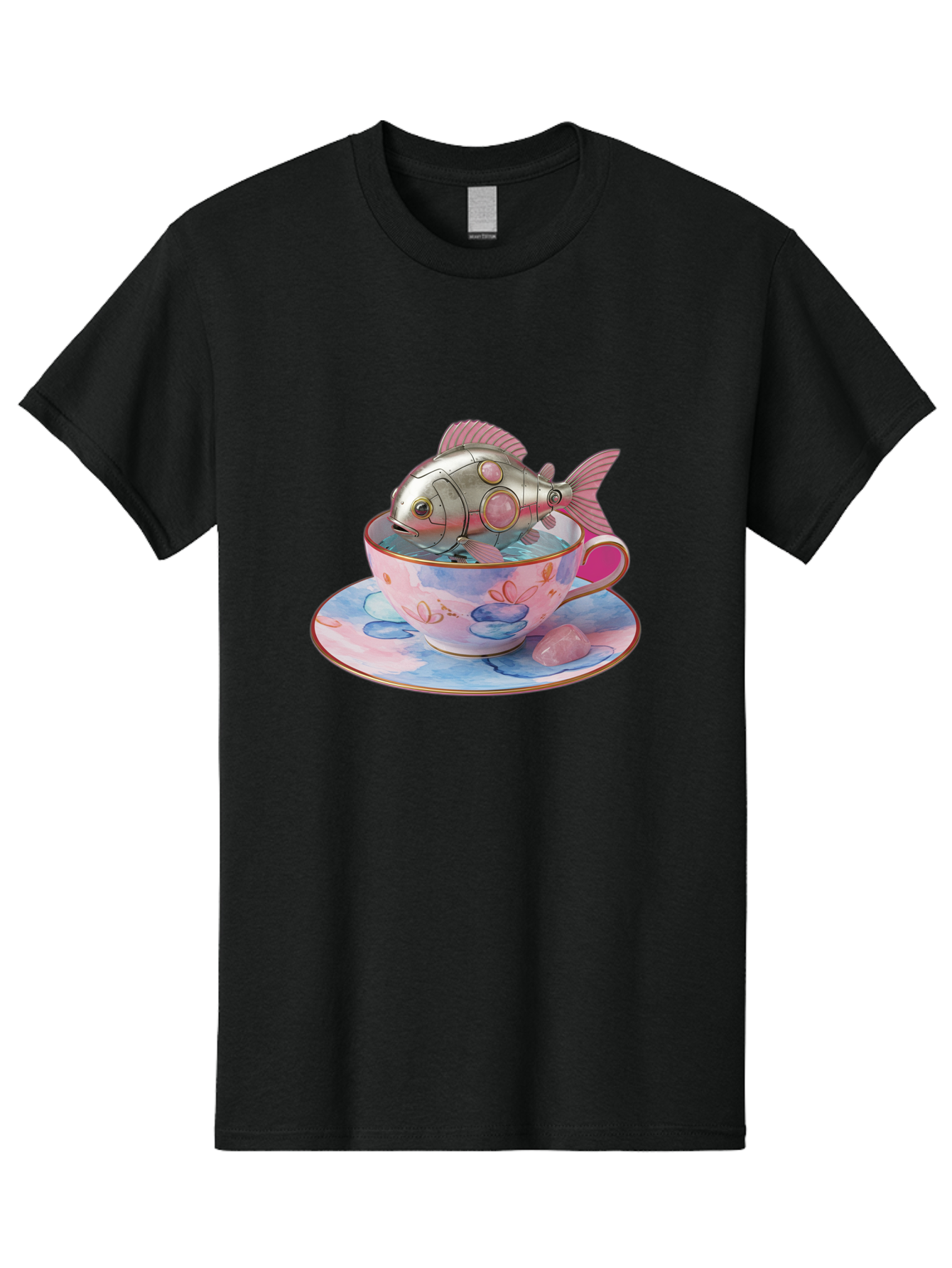 Robot-Fish-Tea-Cup Men'S Graphic Tee, 100% Cotton, Comfortable Casual Summer Wear, Machine Washable, Vintage Camera, Old Camera, Antique Camera, Black Camera, Classic Photography, Photography Equipment, Nostalgic Device, Film Camera, Bal253 6