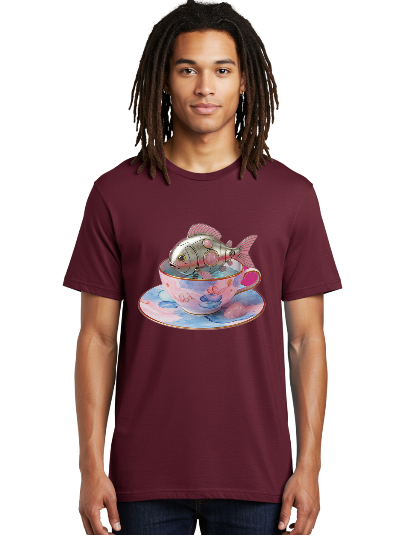 Robot-Fish-Tea-Cup Men'S Graphic Tee, 100% Cotton, Comfortable Casual Summer Wear, Machine Washable, Vintage Camera, Old Camera, Antique Camera, Black Camera, Classic Photography, Photography Equipment, Nostalgic Device, Film Camera, Bal253 23