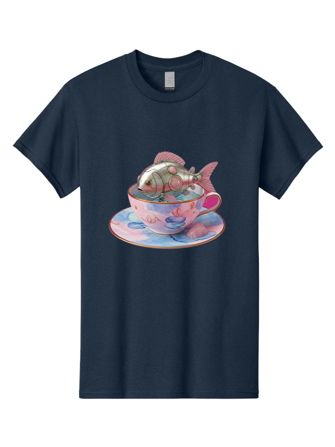 Robot-Fish-Tea-Cup Men'S Graphic Tee, 100% Cotton, Comfortable Casual Summer Wear, Machine Washable, Vintage Camera, Old Camera, Antique Camera, Black Camera, Classic Photography, Photography Equipment, Nostalgic Device, Film Camera, Bal253 3