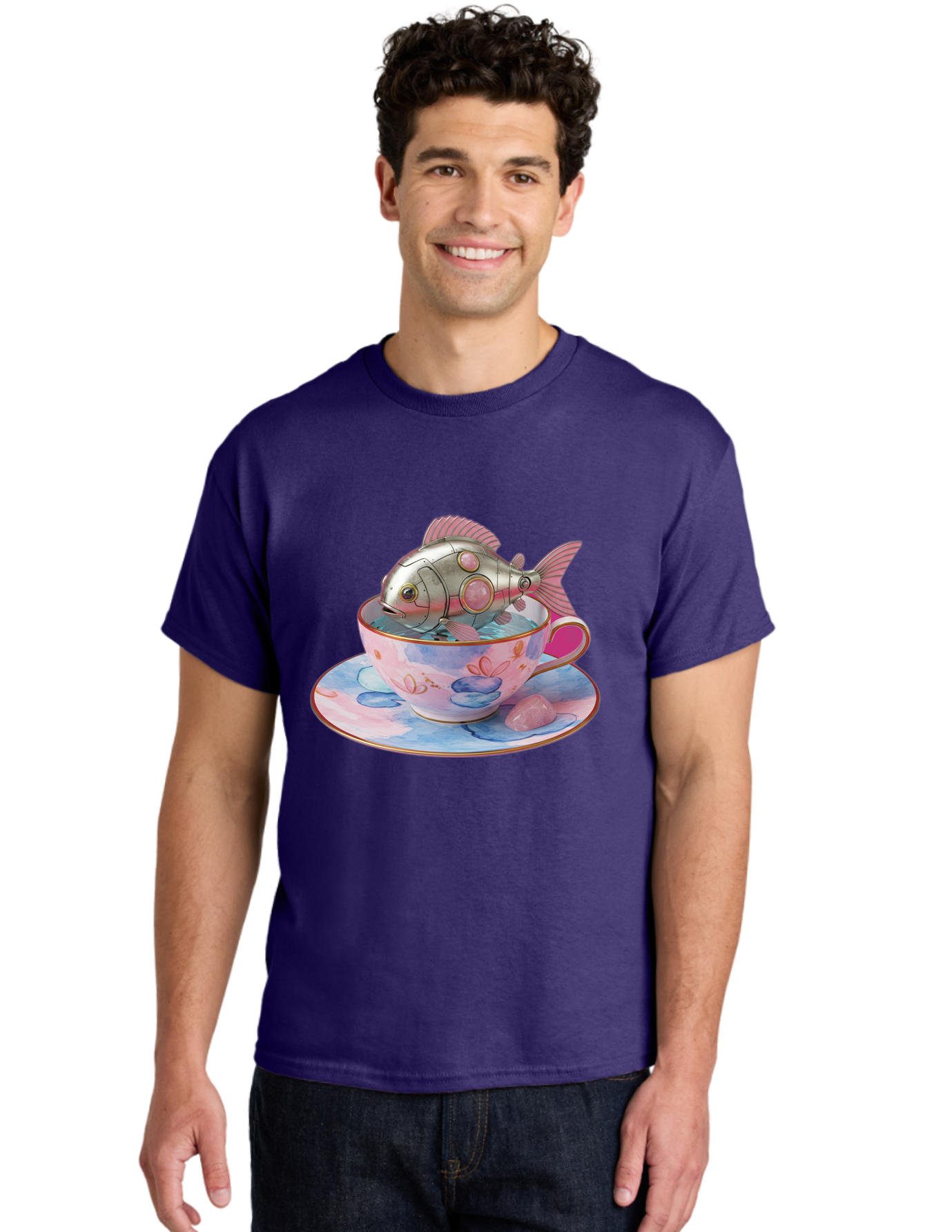 Robot-Fish-Tea-Cup Men'S Graphic Tee, 100% Cotton, Comfortable Casual Summer Wear, Machine Washable, Vintage Camera, Old Camera, Antique Camera, Black Camera, Classic Photography, Photography Equipment, Nostalgic Device, Film Camera, Bal253 26