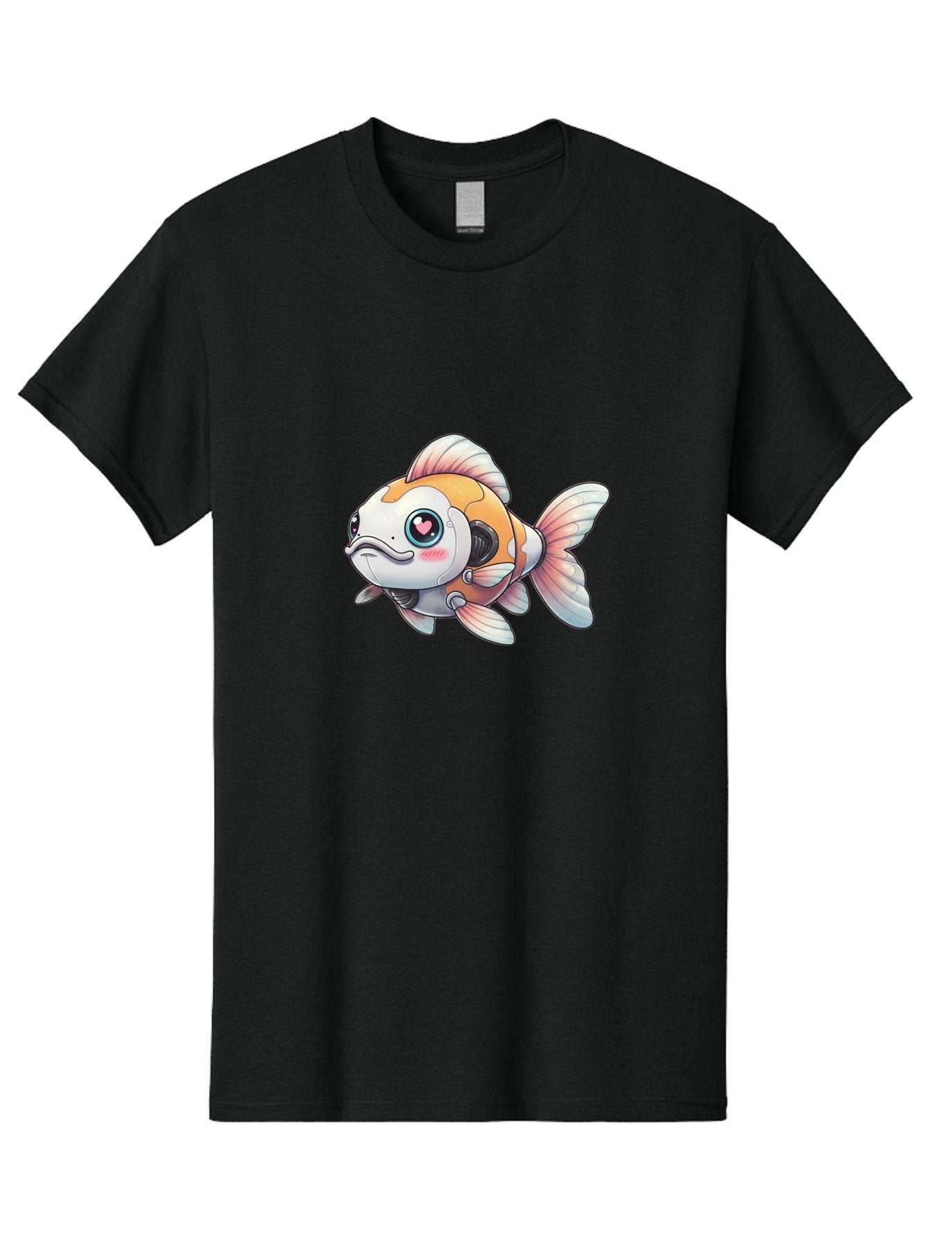 Robot-Goldfish-1 Men'S Graphic Tee, 100% Cotton, Comfortable Casual Summer Wear, Machine Washable, Vintage Camera, Old Camera, Antique Camera, Black Camera, Classic Photography, Photography Equipment, Nostalgic Device, Film Camera, Camera Art Bal255 11