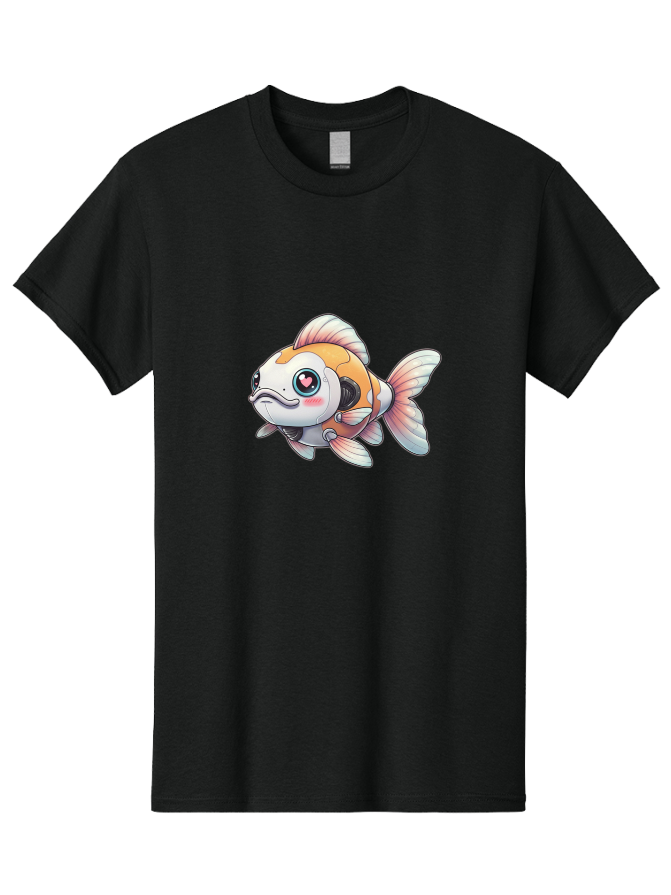 Robot-Goldfish-1 Men'S Graphic Tee, 100% Cotton, Comfortable Casual Summer Wear, Machine Washable, Vintage Camera, Old Camera, Antique Camera, Black Camera, Classic Photography, Photography Equipment, Nostalgic Device, Film Camera, Camera Art Bal255 4