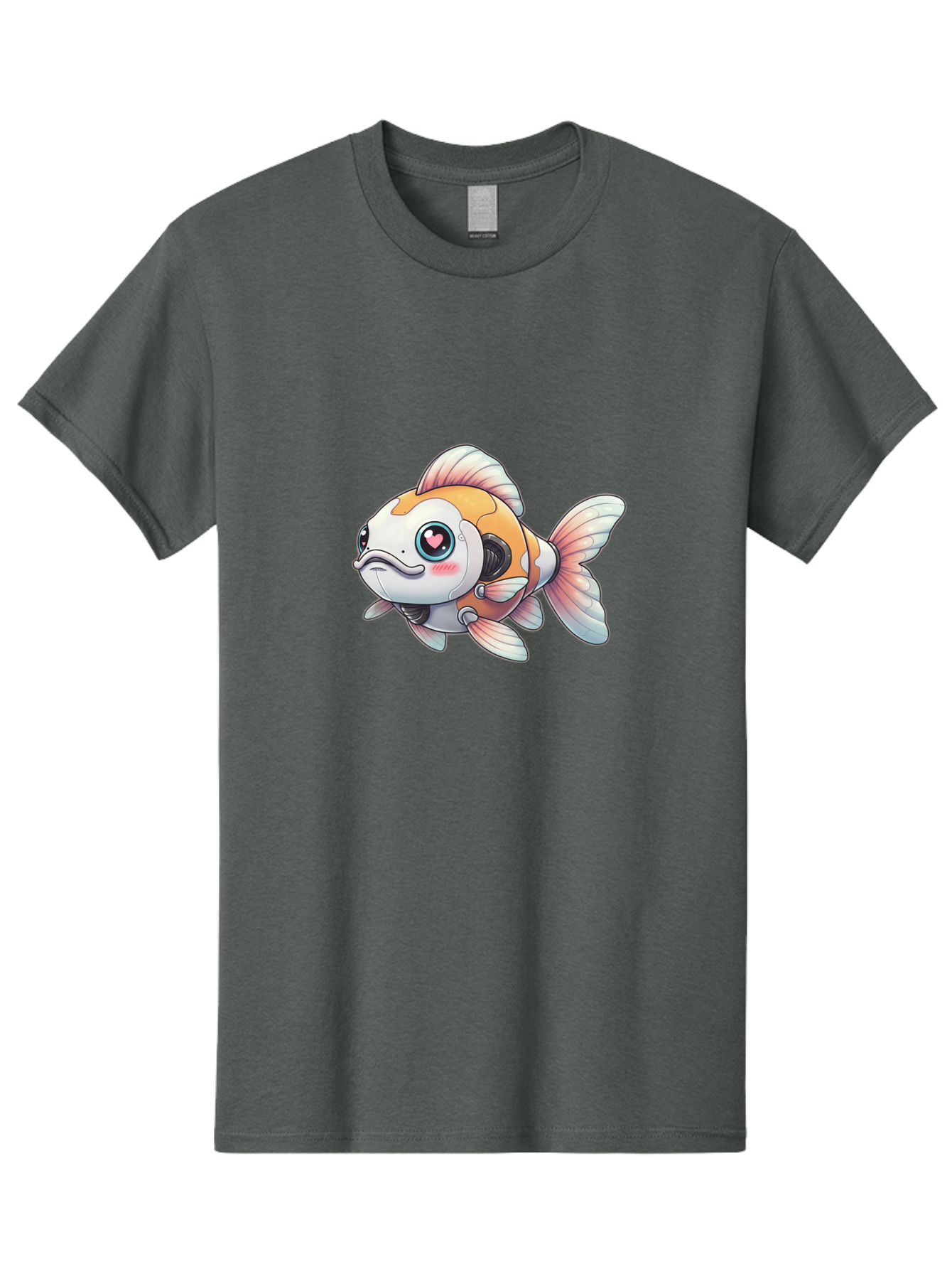 Robot-Goldfish-1 Men'S Graphic Tee, 100% Cotton, Comfortable Casual Summer Wear, Machine Washable, Vintage Camera, Old Camera, Antique Camera, Black Camera, Classic Photography, Photography Equipment, Nostalgic Device, Film Camera, Camera Art Bal255 10