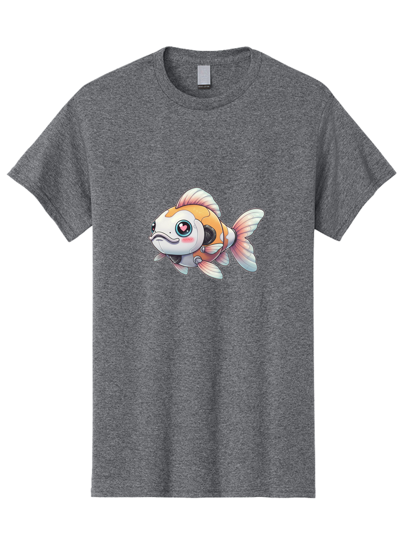 Robot-Goldfish-1 Men'S Graphic Tee, 100% Cotton, Comfortable Casual Summer Wear, Machine Washable, Vintage Camera, Old Camera, Antique Camera, Black Camera, Classic Photography, Photography Equipment, Nostalgic Device, Film Camera, Camera Art Bal255 3