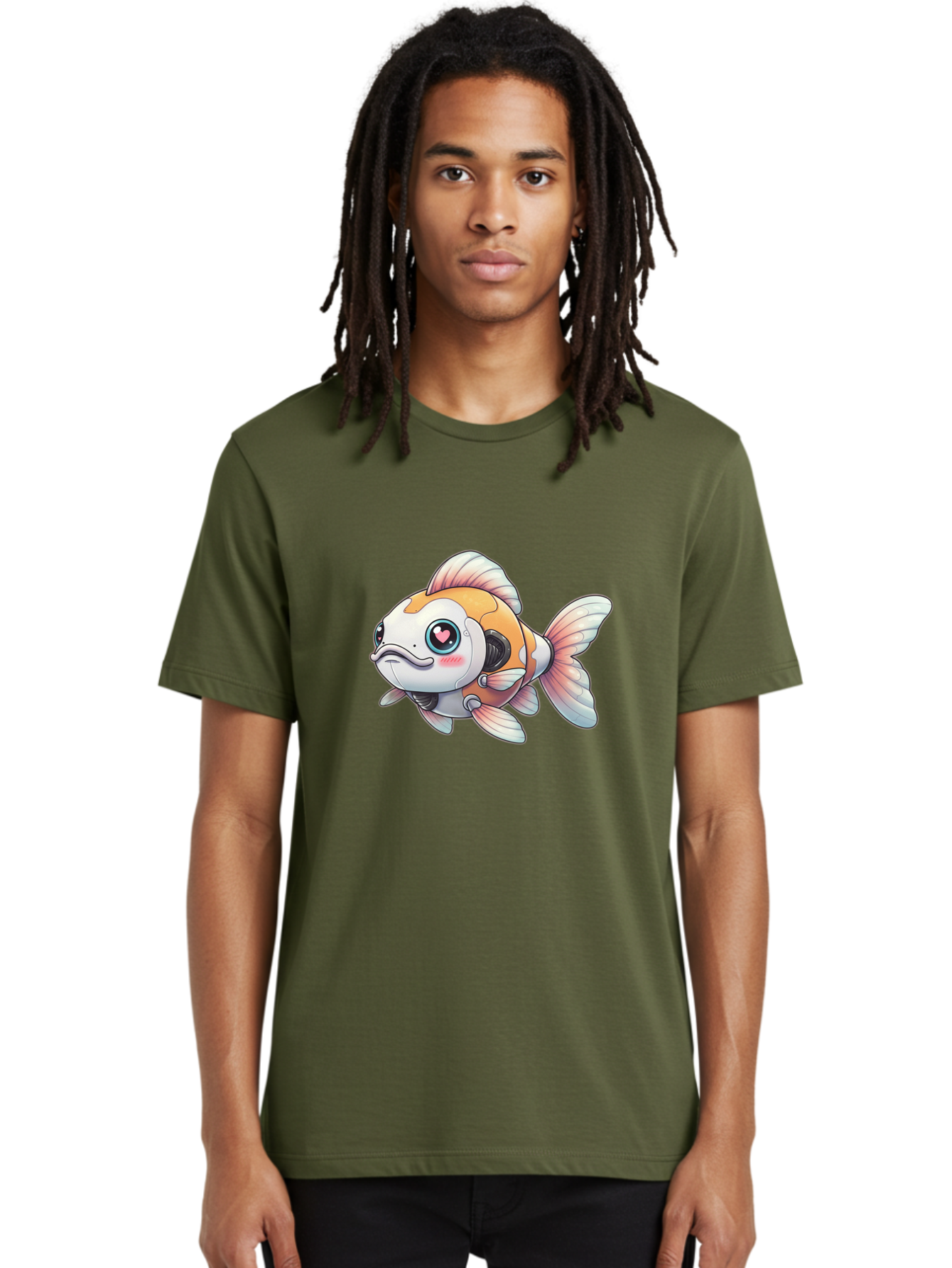 Robot-Goldfish-1 Men'S Graphic Tee, 100% Cotton, Comfortable Casual Summer Wear, Machine Washable, Vintage Camera, Old Camera, Antique Camera, Black Camera, Classic Photography, Photography Equipment, Nostalgic Device, Film Camera, Camera Art Bal255 16