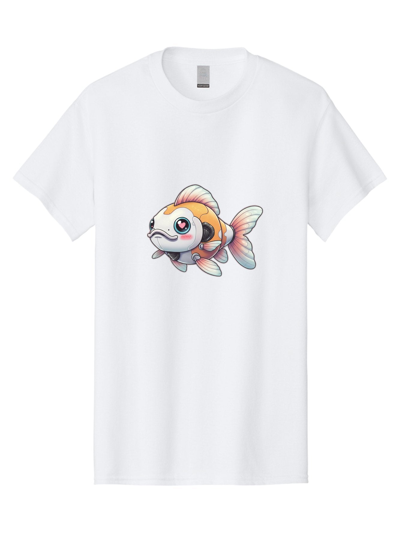 Robot-Goldfish-1 Men'S Graphic Tee, 100% Cotton, Comfortable Casual Summer Wear, Machine Washable, Vintage Camera, Old Camera, Antique Camera, Black Camera, Classic Photography, Photography Equipment, Nostalgic Device, Film Camera, Camera Art Bal255 10