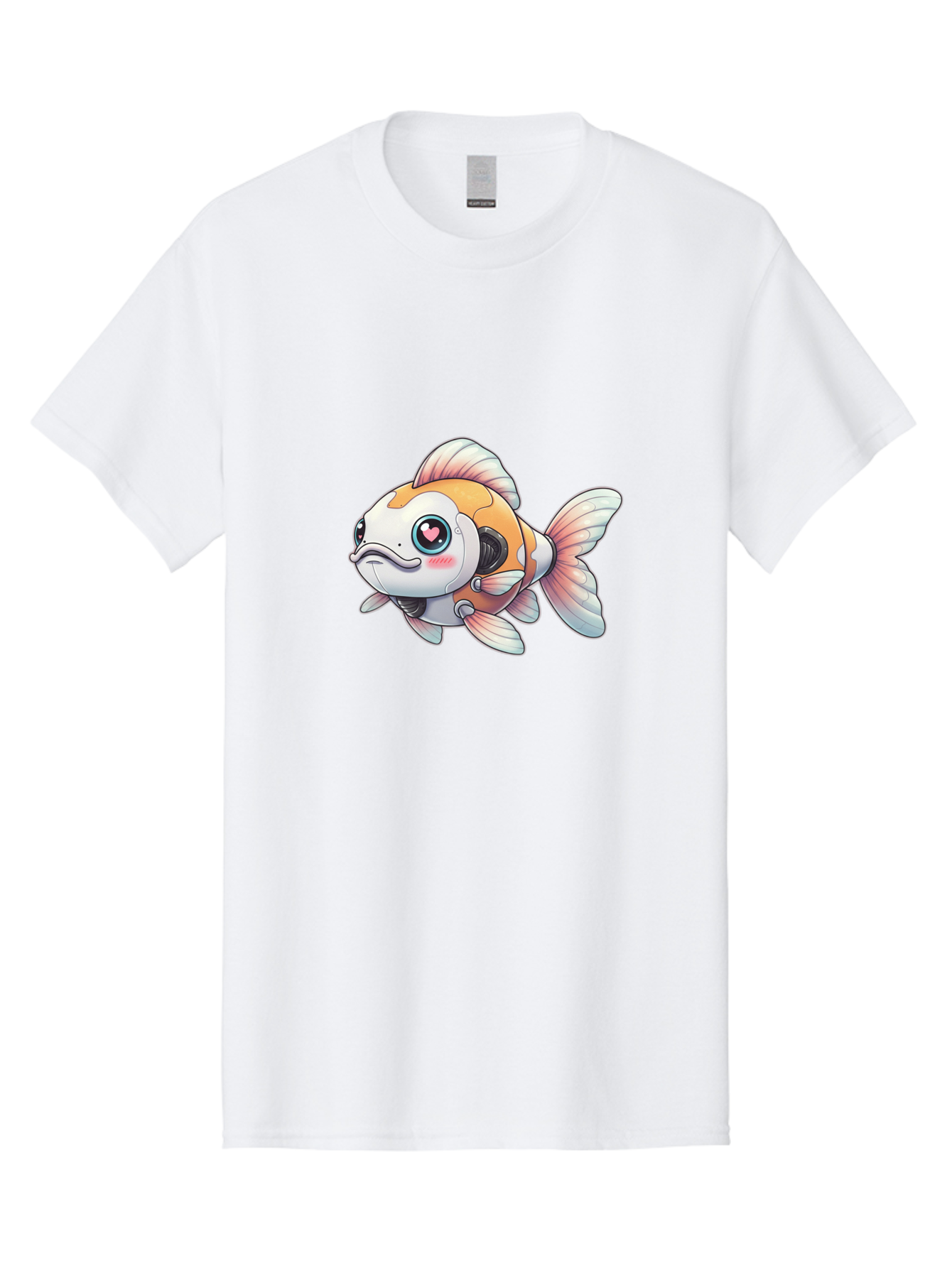 Robot-Goldfish-1 Men'S Graphic Tee, 100% Cotton, Comfortable Casual Summer Wear, Machine Washable, Vintage Camera, Old Camera, Antique Camera, Black Camera, Classic Photography, Photography Equipment, Nostalgic Device, Film Camera, Camera Art Bal255 14