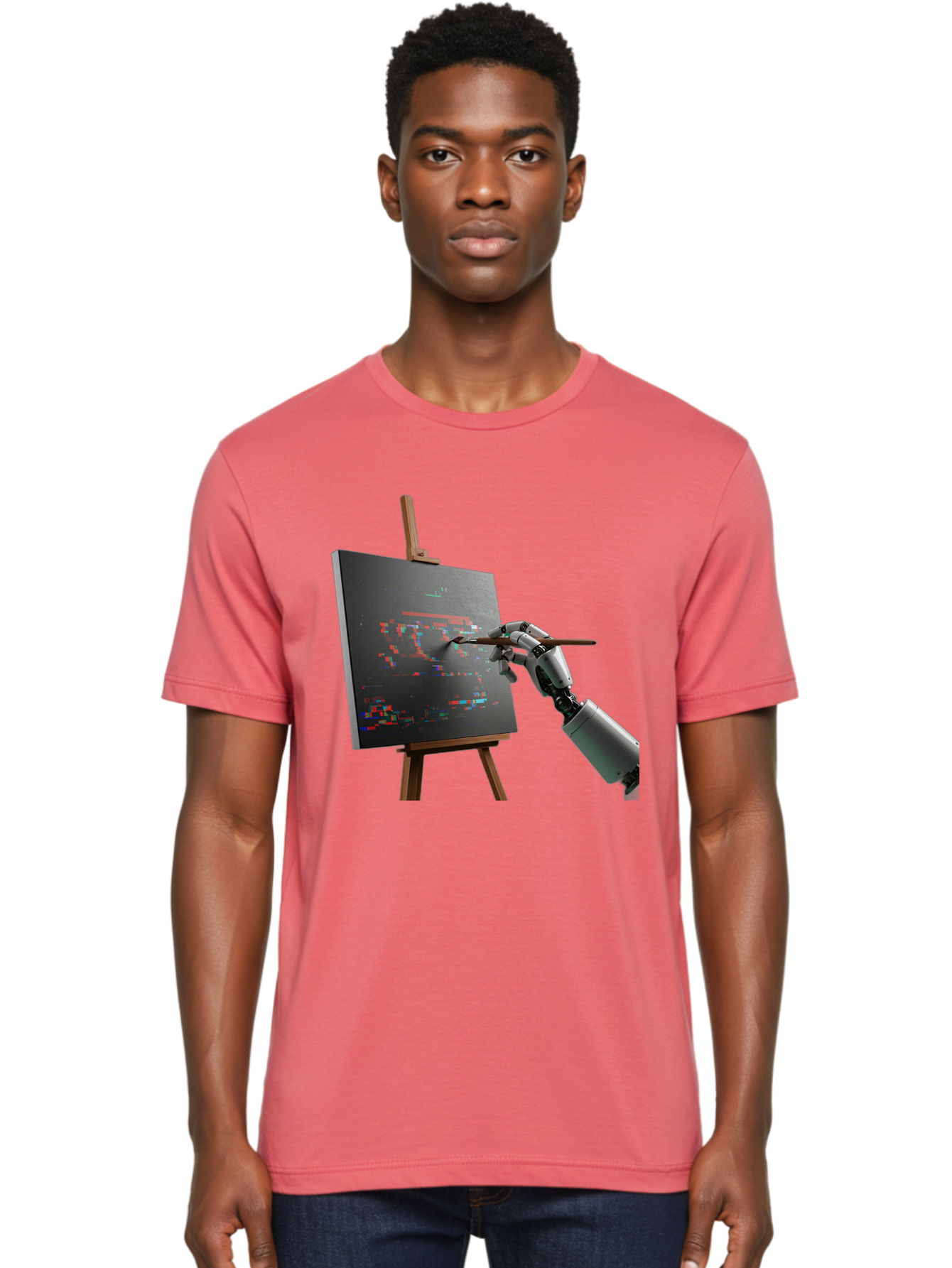 Robot-Painting Men'S Graphic Tee, 100% Cotton, Comfortable Casual Summer Wear, Machine Washable, Vintage Camera, Old Camera, Antique Camera, Black Camera, Classic Photography, Photography Equipment, Nostalgic Device, Film Camera, Camera Art Bal258 18