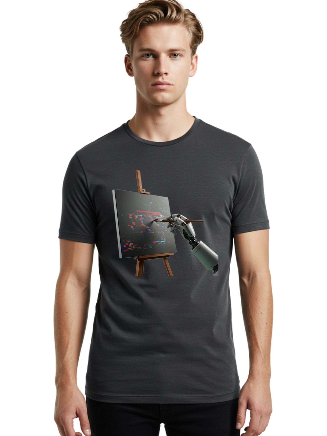 Robot-Painting Men'S Graphic Tee, 100% Cotton, Comfortable Casual Summer Wear, Machine Washable, Vintage Camera, Old Camera, Antique Camera, Black Camera, Classic Photography, Photography Equipment, Nostalgic Device, Film Camera, Camera Art Bal258 22
