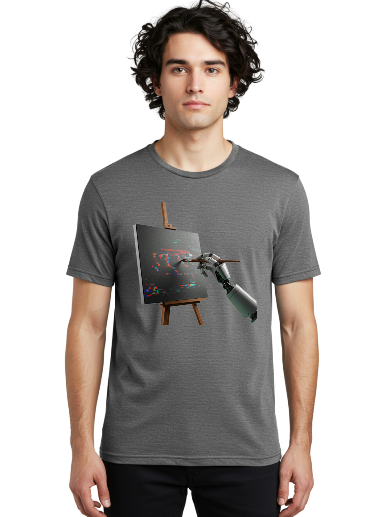 Robot-Painting Men'S Graphic Tee, 100% Cotton, Comfortable Casual Summer Wear, Machine Washable, Vintage Camera, Old Camera, Antique Camera, Black Camera, Classic Photography, Photography Equipment, Nostalgic Device, Film Camera, Camera Art Bal258 21