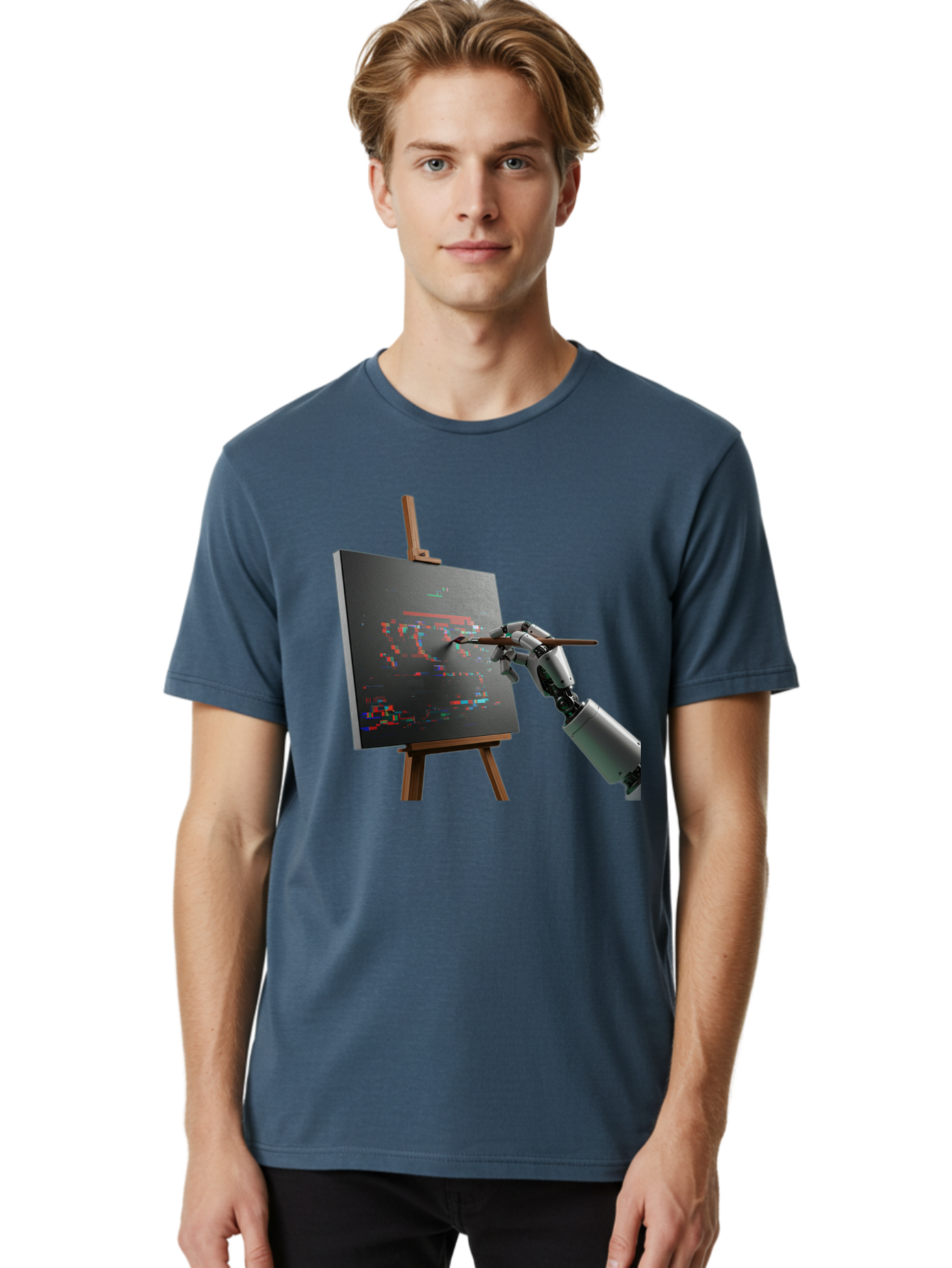 Robot-Painting Men'S Graphic Tee, 100% Cotton, Comfortable Casual Summer Wear, Machine Washable, Vintage Camera, Old Camera, Antique Camera, Black Camera, Classic Photography, Photography Equipment, Nostalgic Device, Film Camera, Camera Art Bal258 26