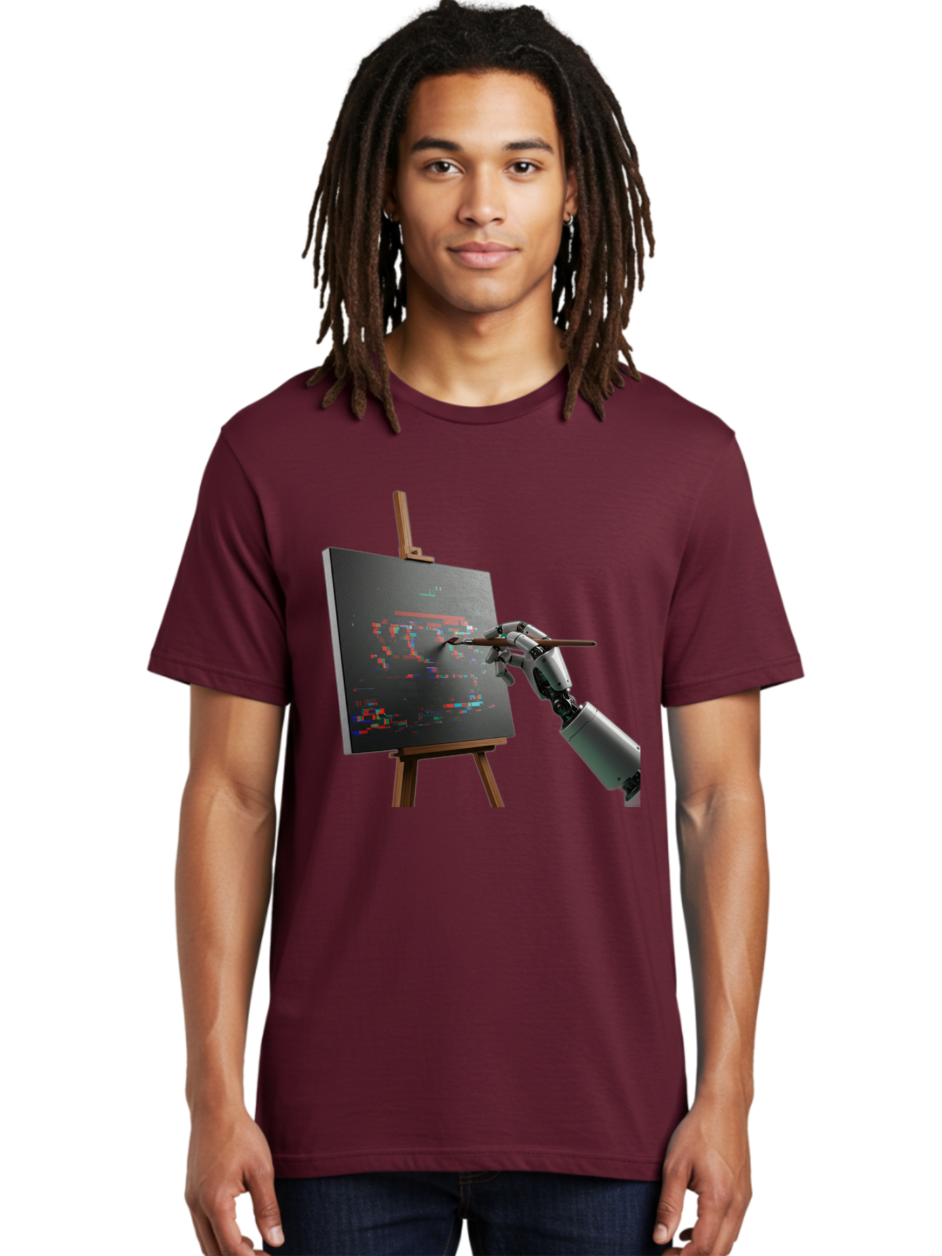 Robot-Painting Men'S Graphic Tee, 100% Cotton, Comfortable Casual Summer Wear, Machine Washable, Vintage Camera, Old Camera, Antique Camera, Black Camera, Classic Photography, Photography Equipment, Nostalgic Device, Film Camera, Camera Art Bal258 16