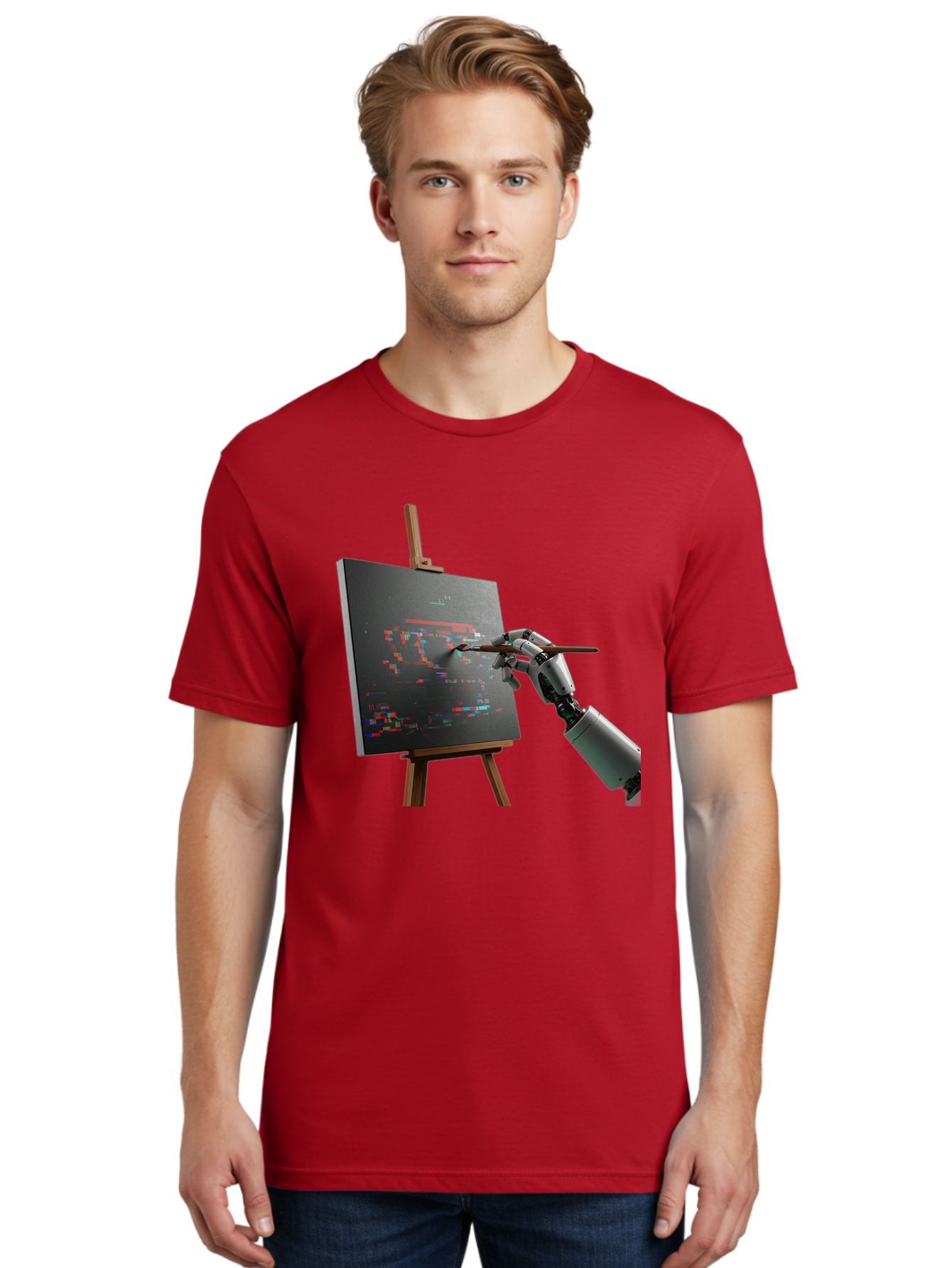 Robot-Painting Men'S Graphic Tee, 100% Cotton, Comfortable Casual Summer Wear, Machine Washable, Vintage Camera, Old Camera, Antique Camera, Black Camera, Classic Photography, Photography Equipment, Nostalgic Device, Film Camera, Camera Art Bal258 30