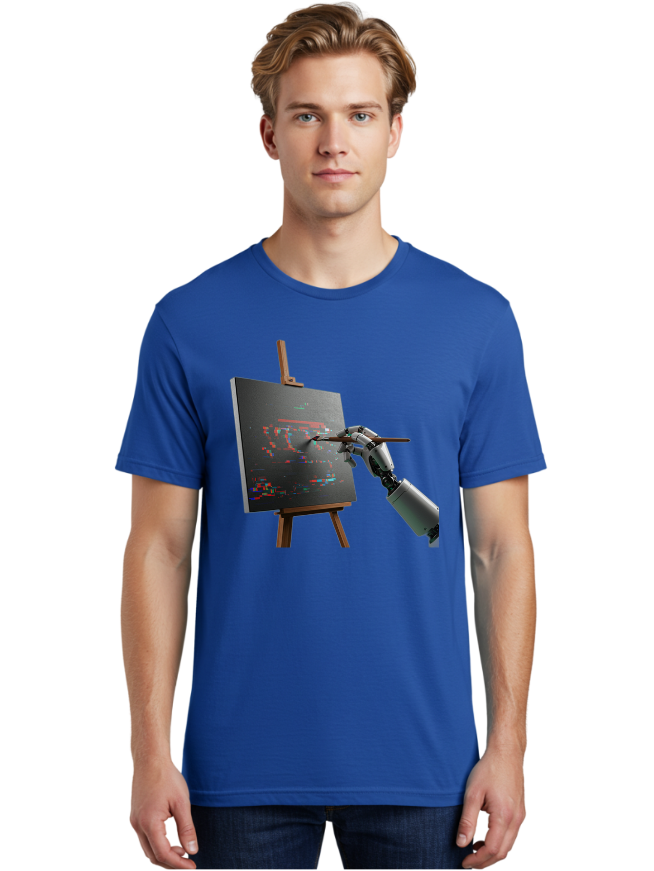 Robot-Painting Men'S Graphic Tee, 100% Cotton, Comfortable Casual Summer Wear, Machine Washable, Vintage Camera, Old Camera, Antique Camera, Black Camera, Classic Photography, Photography Equipment, Nostalgic Device, Film Camera, Camera Art Bal258 17