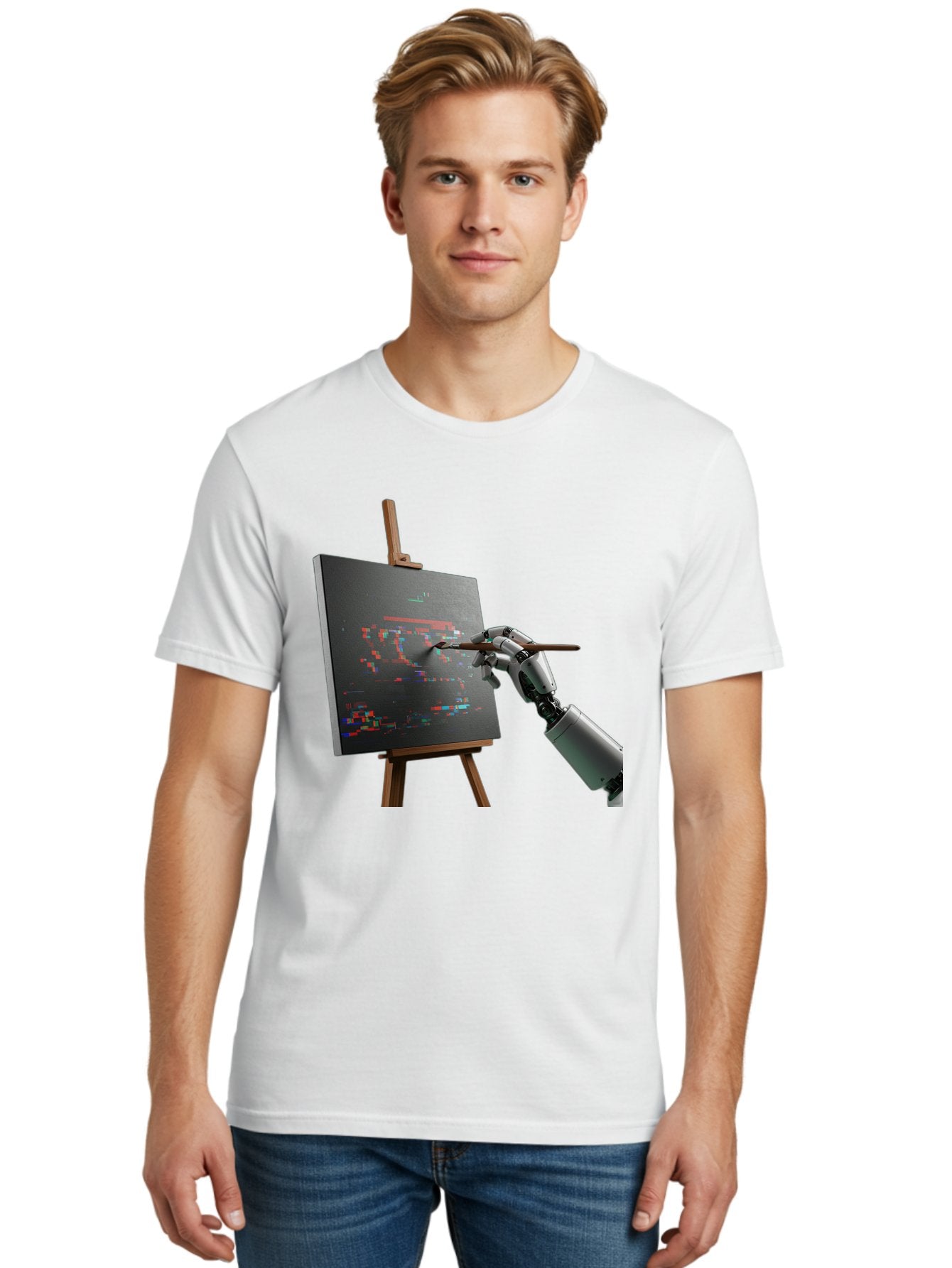 Robot-Painting Men'S Graphic Tee, 100% Cotton, Comfortable Casual Summer Wear, Machine Washable, Vintage Camera, Old Camera, Antique Camera, Black Camera, Classic Photography, Photography Equipment, Nostalgic Device, Film Camera, Camera Art Bal258 22