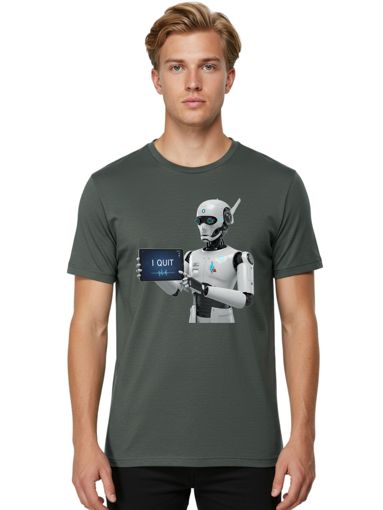 Robot-Quitting Men'S Graphic Tee, 100% Cotton, Comfortable Casual Summer Wear, Machine Washable, Vintage Camera, Old Camera, Antique Camera, Black Camera, Classic Photography, Photography Equipment, Nostalgic Device, Film Camera, Camera Art Bal260 21