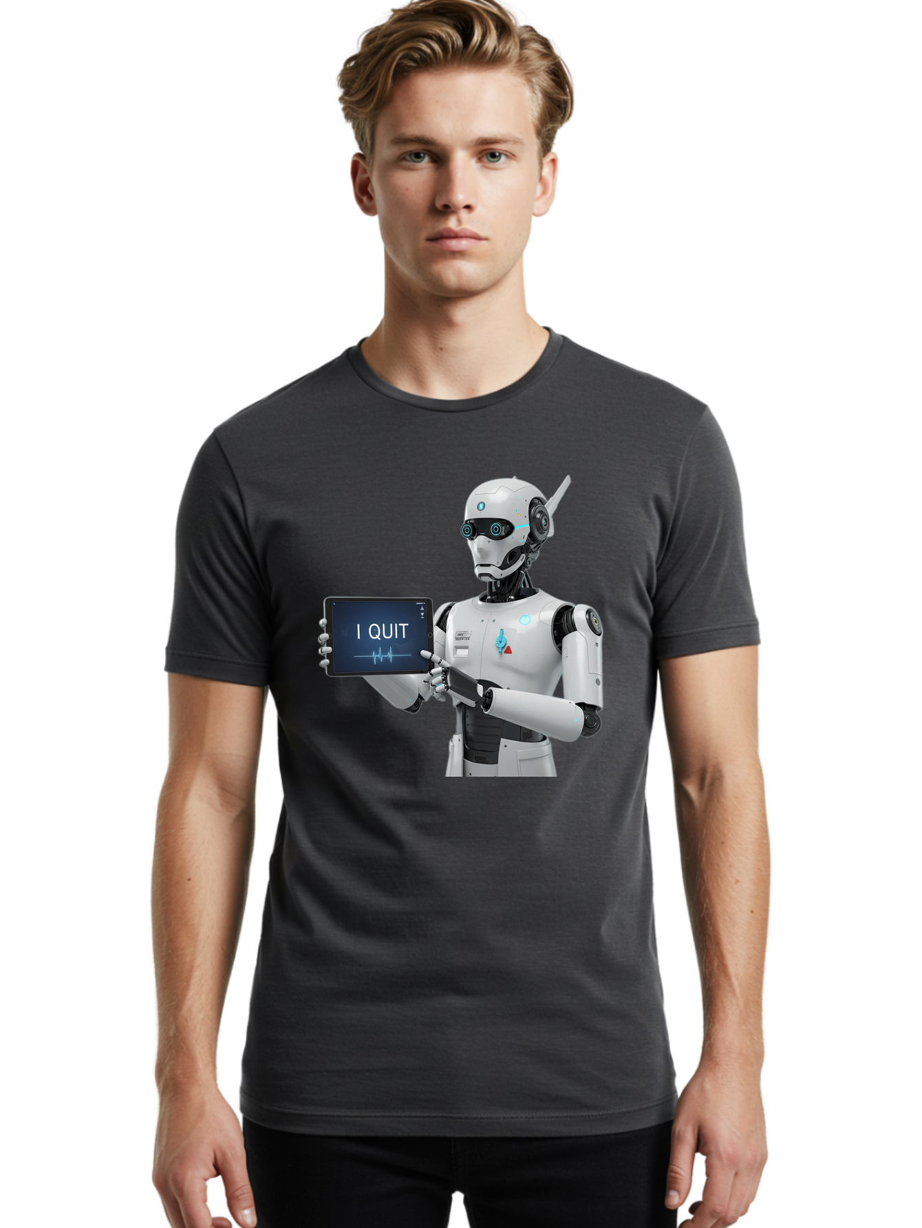 Robot-Quitting Men'S Graphic Tee, 100% Cotton, Comfortable Casual Summer Wear, Machine Washable, Vintage Camera, Old Camera, Antique Camera, Black Camera, Classic Photography, Photography Equipment, Nostalgic Device, Film Camera, Camera Art Bal260 28