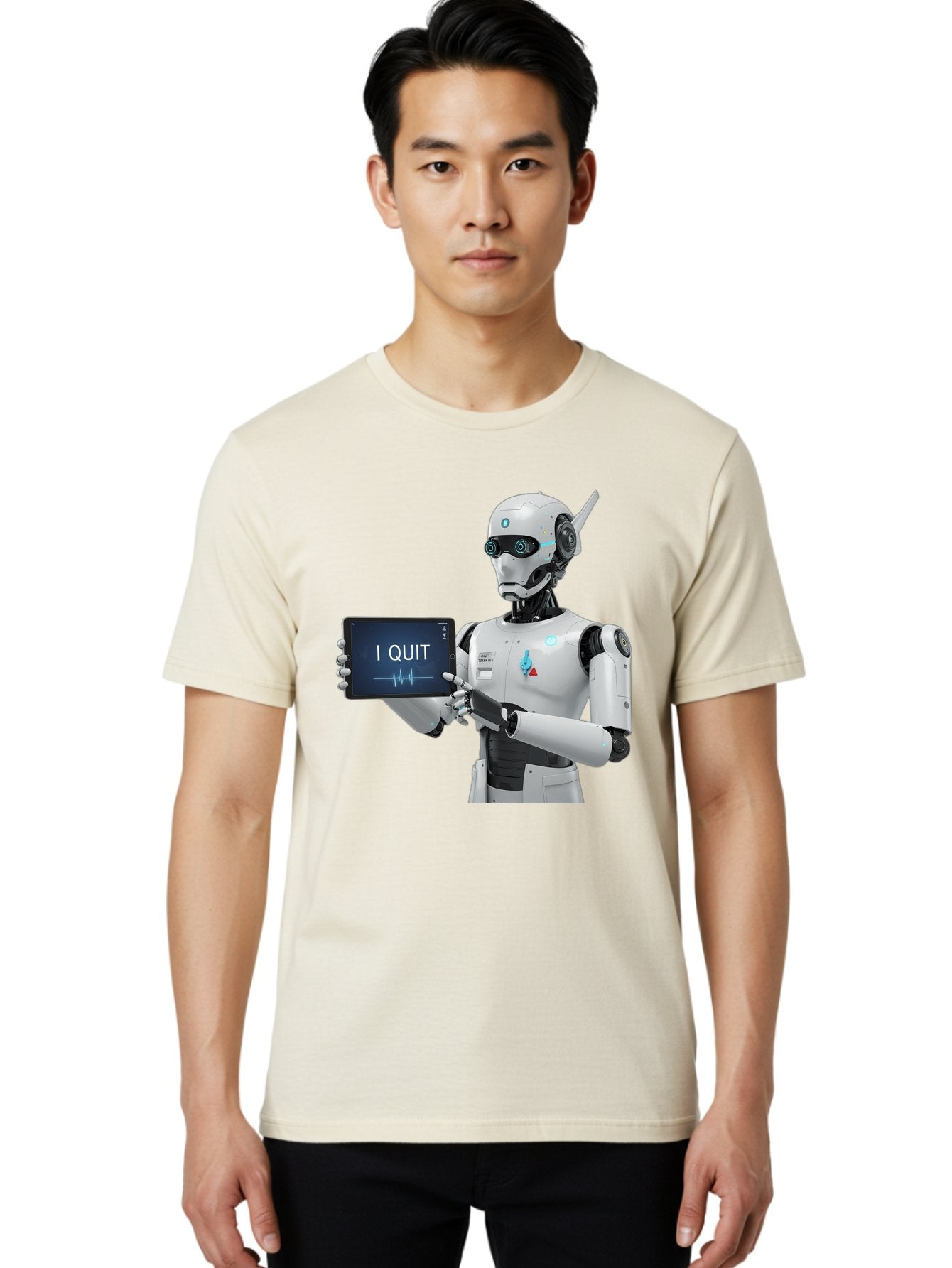 Robot-Quitting Men'S Graphic Tee, 100% Cotton, Comfortable Casual Summer Wear, Machine Washable, Vintage Camera, Old Camera, Antique Camera, Black Camera, Classic Photography, Photography Equipment, Nostalgic Device, Film Camera, Camera Art Bal260 20